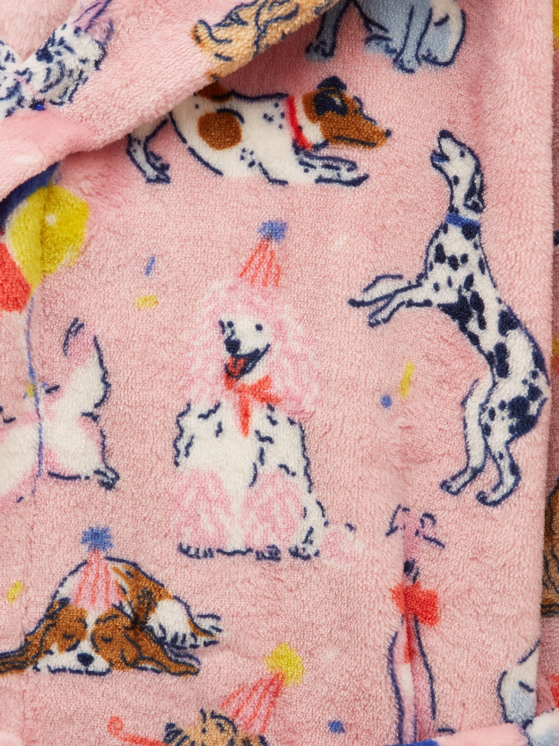 Girls' Snug Pink Dogs Dressing Gown - Image 4 of 4