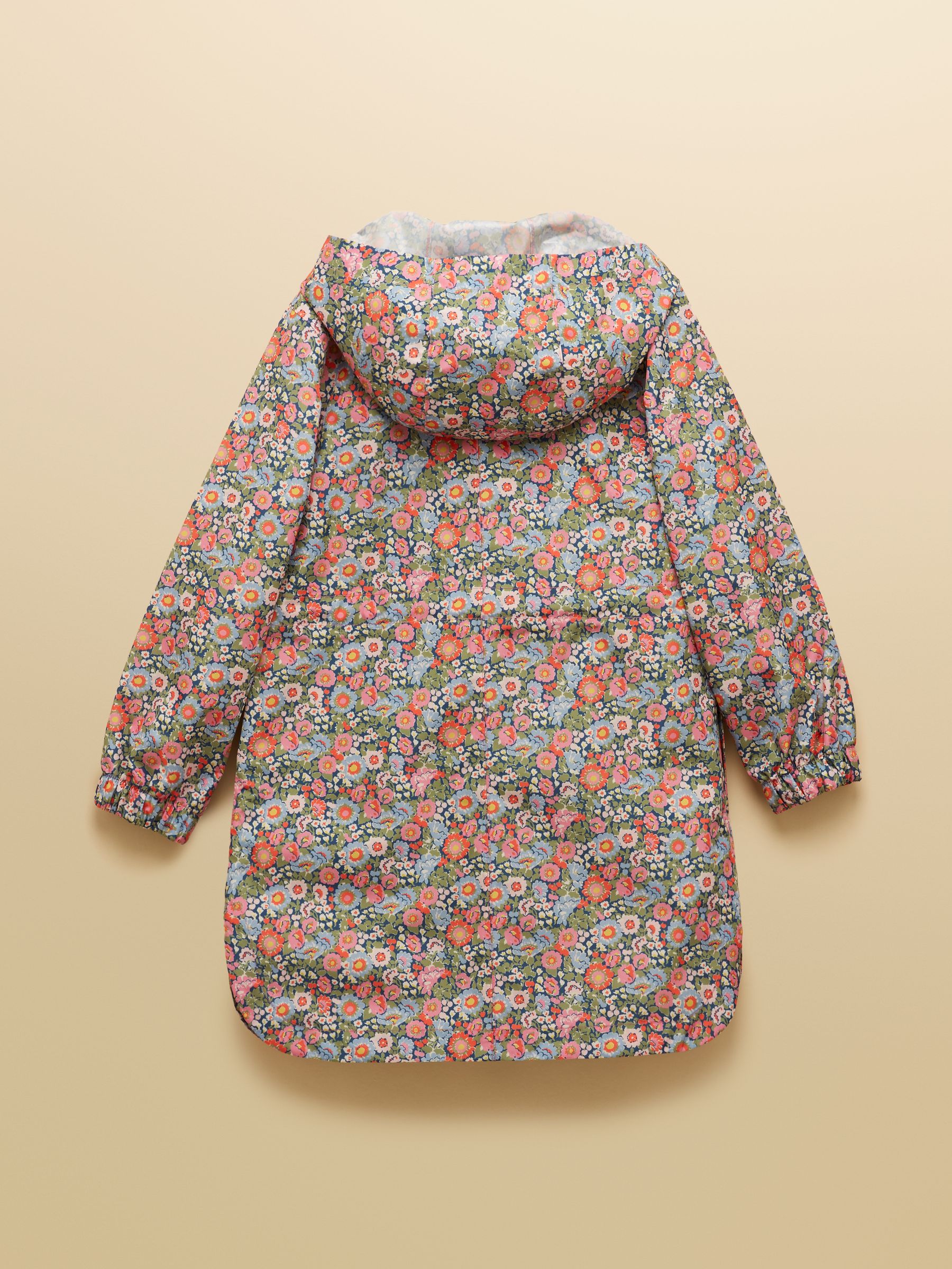 Girls' Rainford Pink Ditsy Waterproof Packable Raincoat - Image 2 of 6