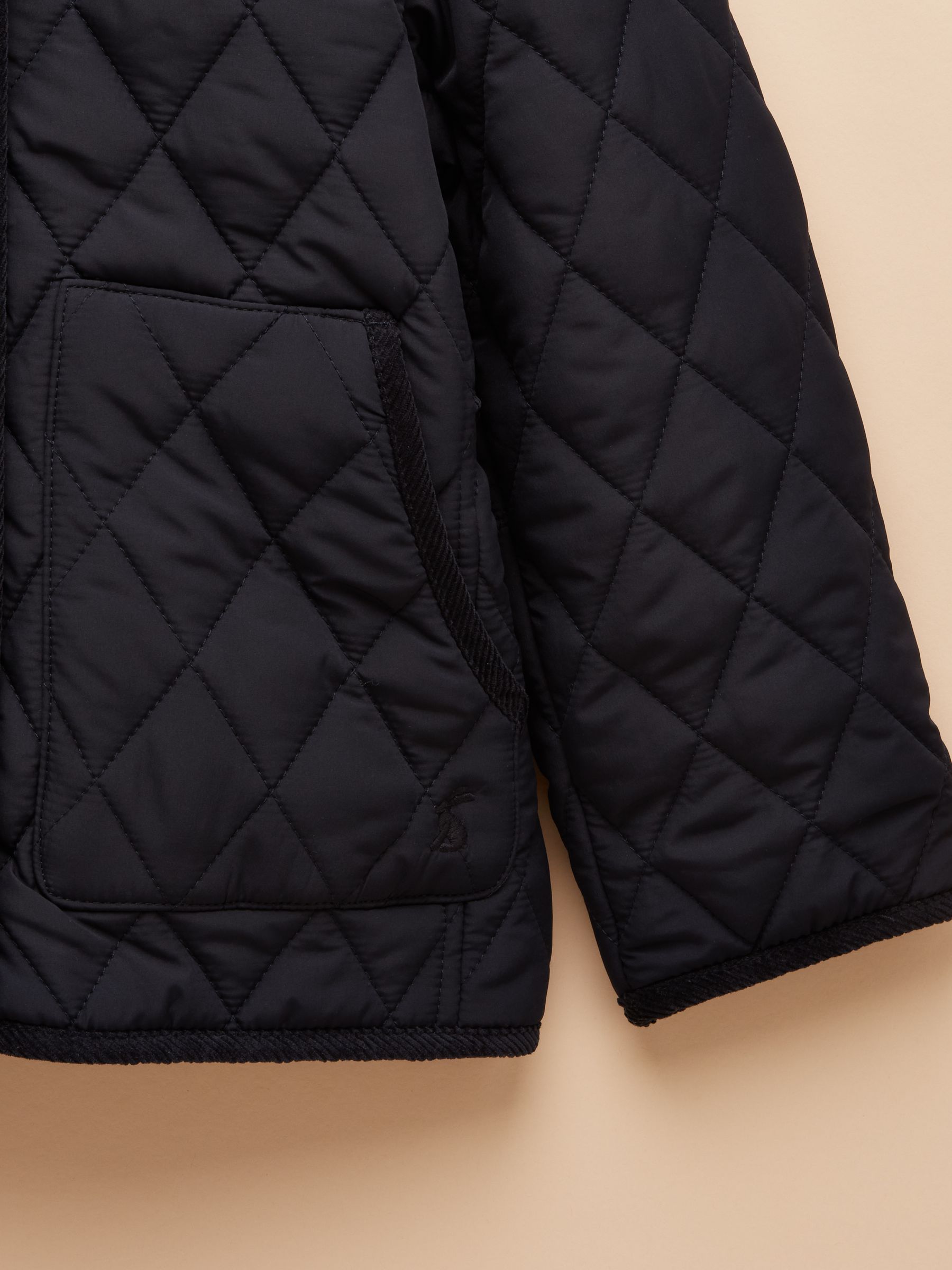 Girls' Marsdale Navy Blue Showerproof Quilted Jacket - Image 3 of 4