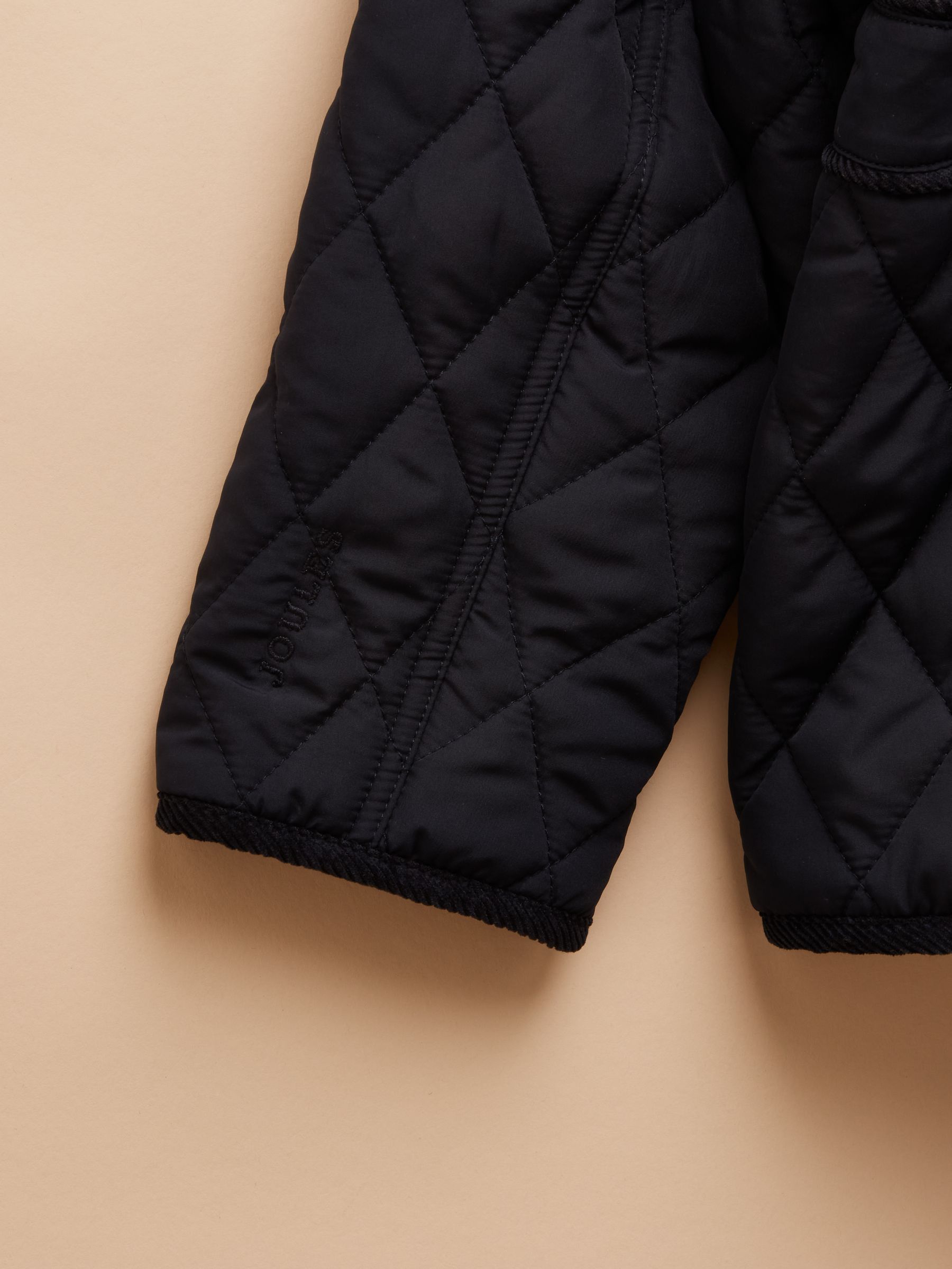 Girls' Marsdale Navy Blue Showerproof Quilted Jacket - Image 4 of 4