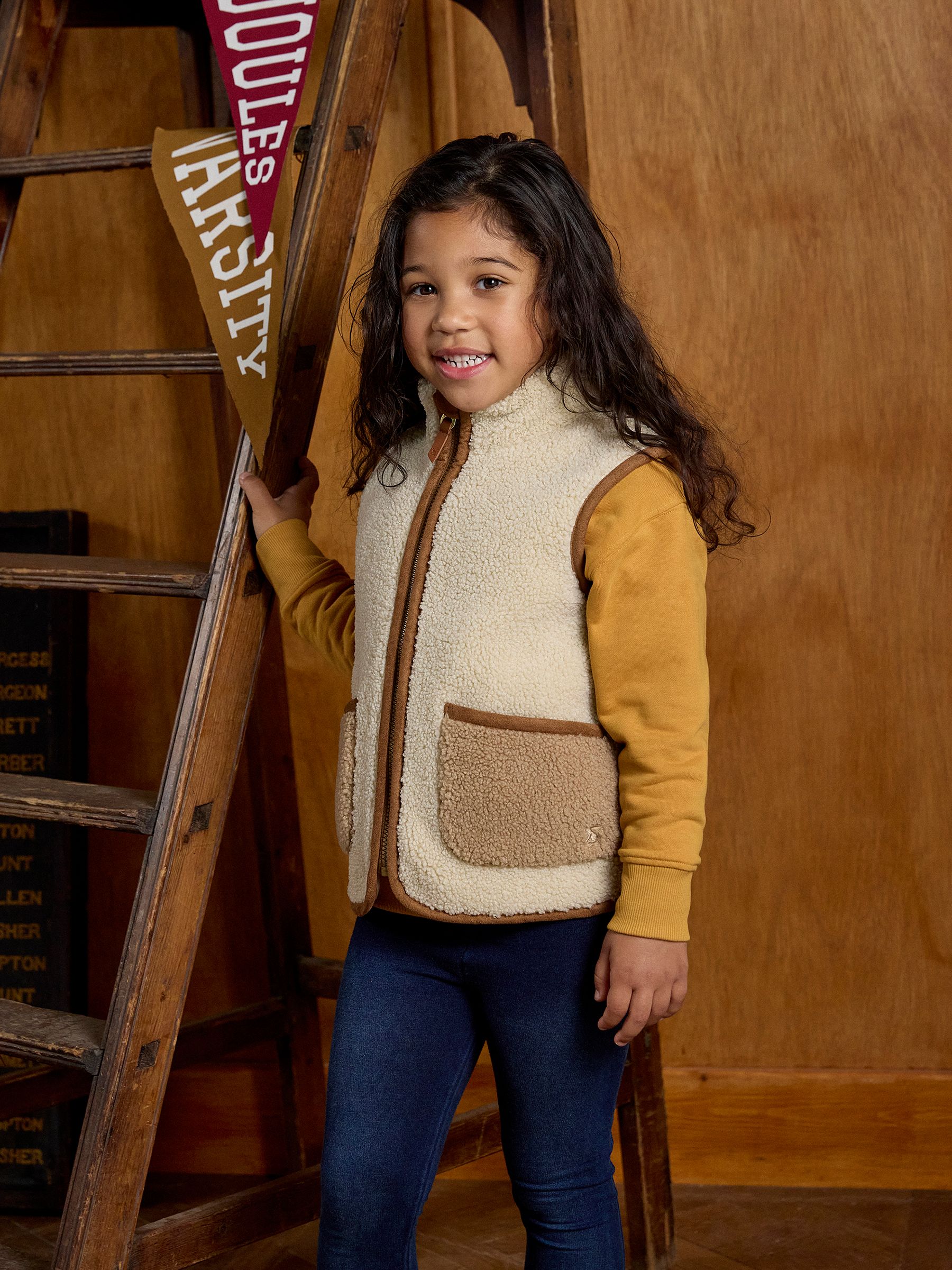 Kids' Sadie Stone Borg Fleece Gilet - Image 2 of 8