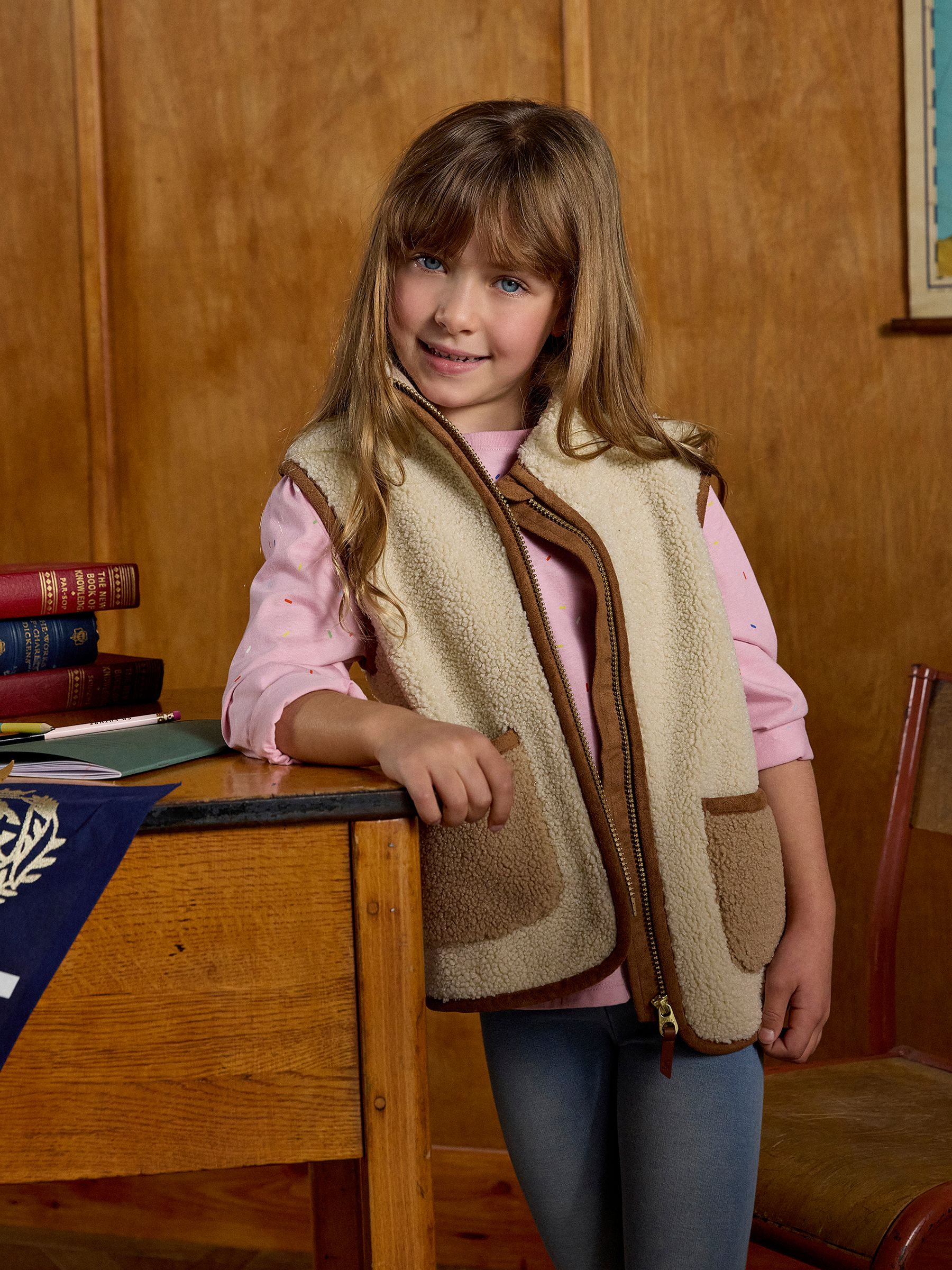 Kids' Sadie Stone Borg Fleece Gilet - Image 3 of 8