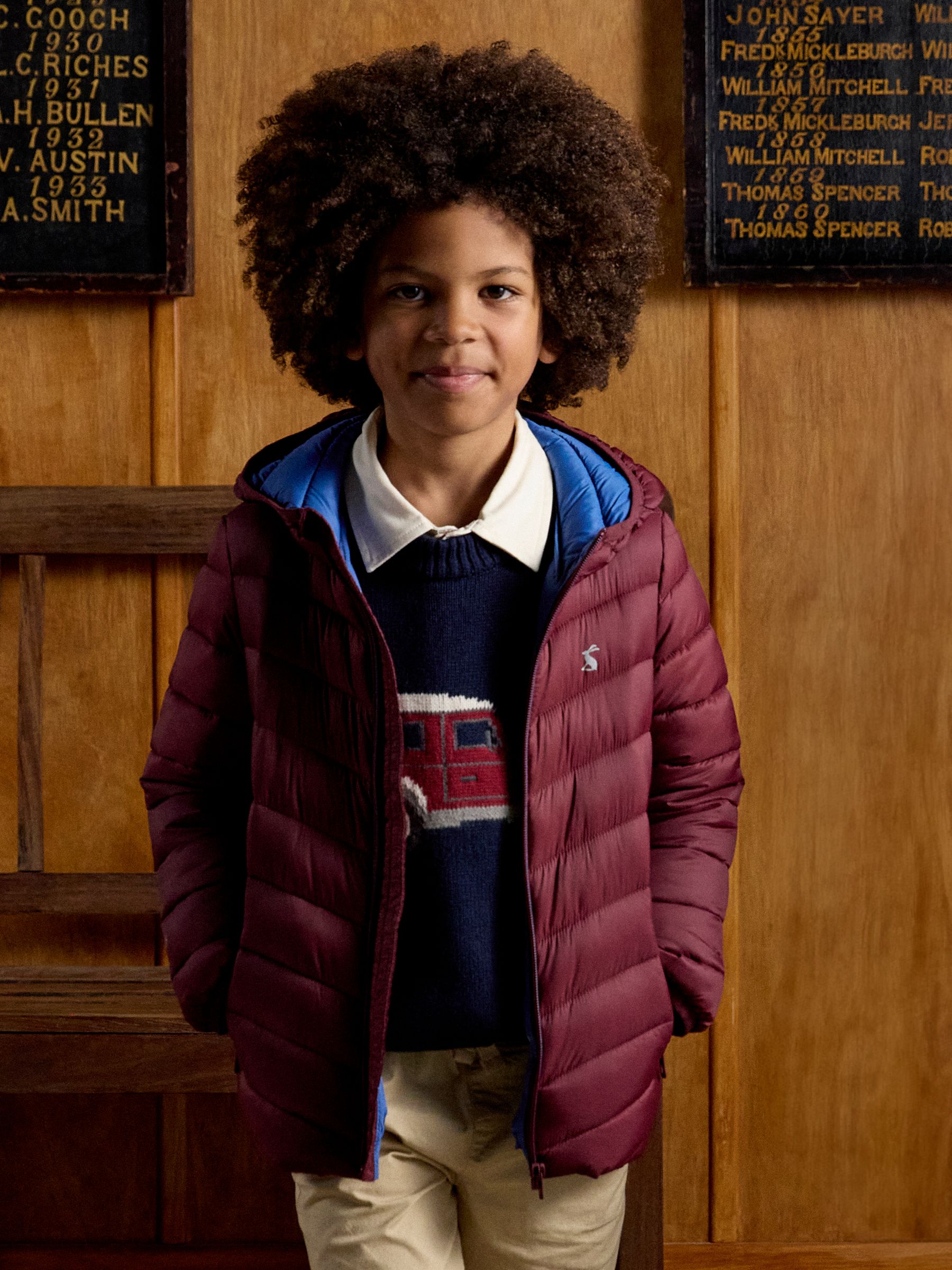 Kids' Cairn Burgundy Showerproof Padded Coat - Image 6 of 8