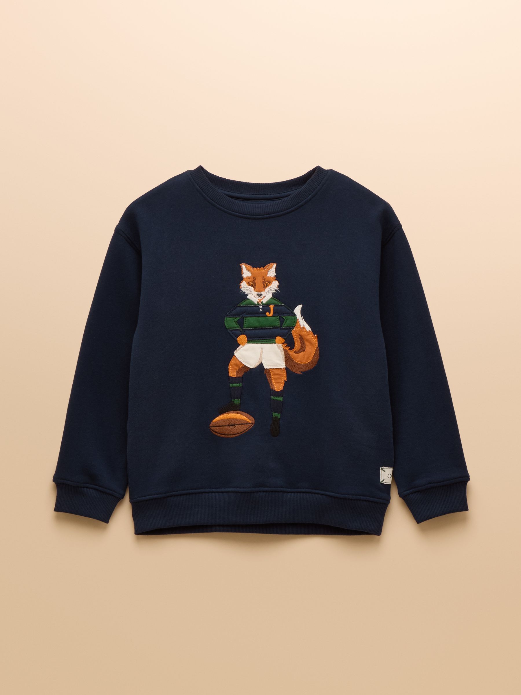Boys' Navy Blue Jonty Fox Applique Sweatshirt - Image 1 of 5
