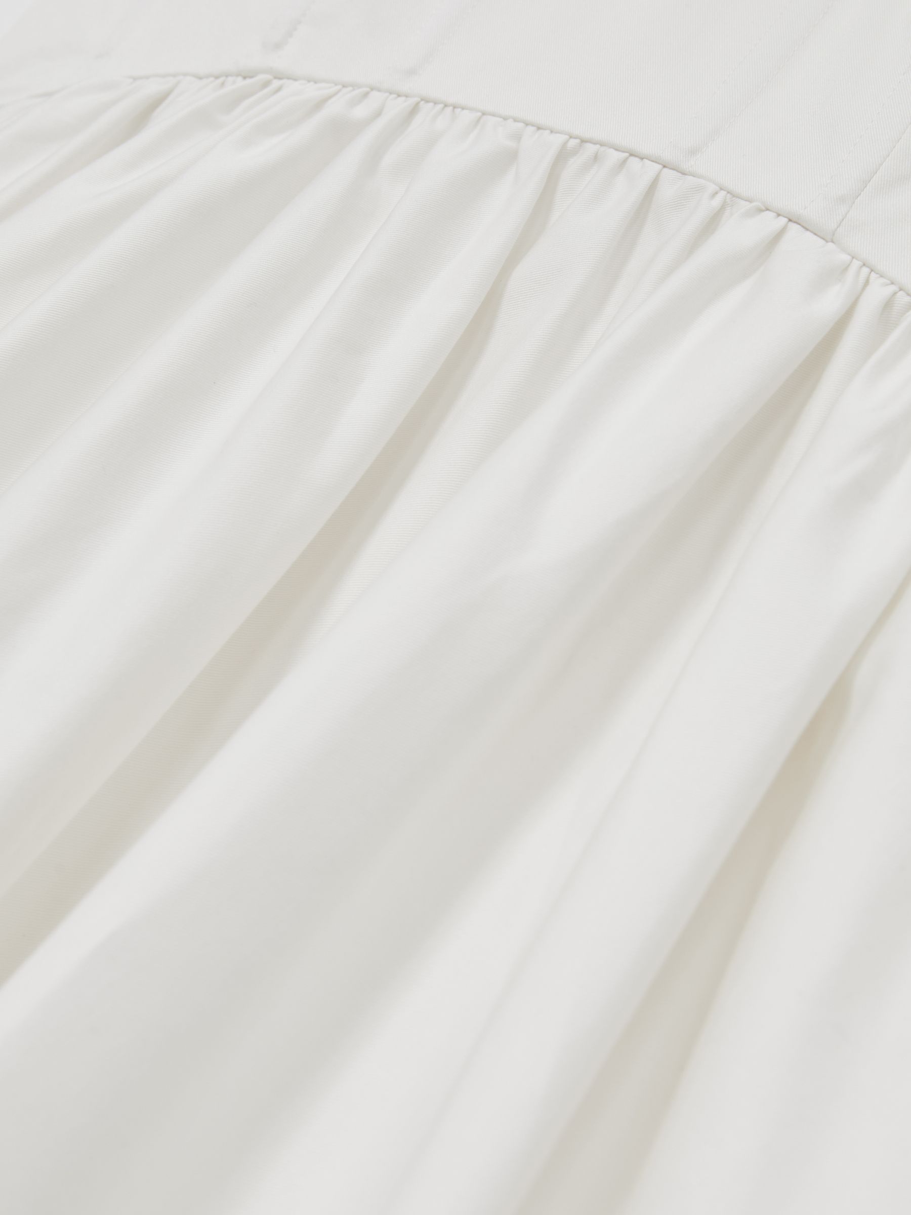 100% Cotton Corset Midi Dress in Ivory - Image 6 of 6