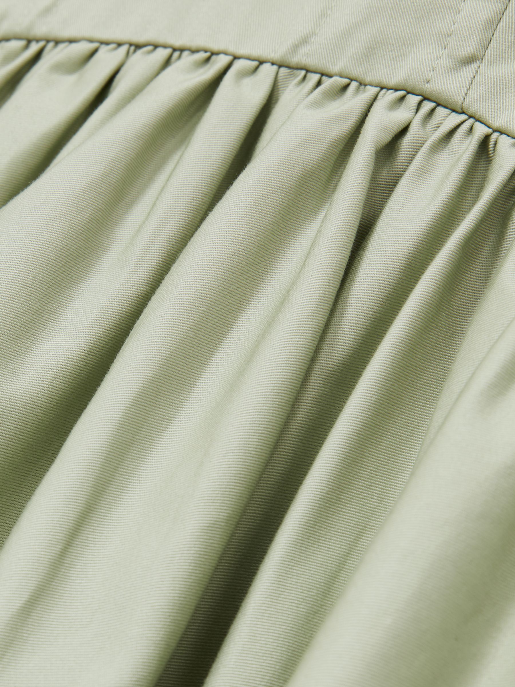 100% Cotton Corset Midi Dress in Sage - Image 5 of 5