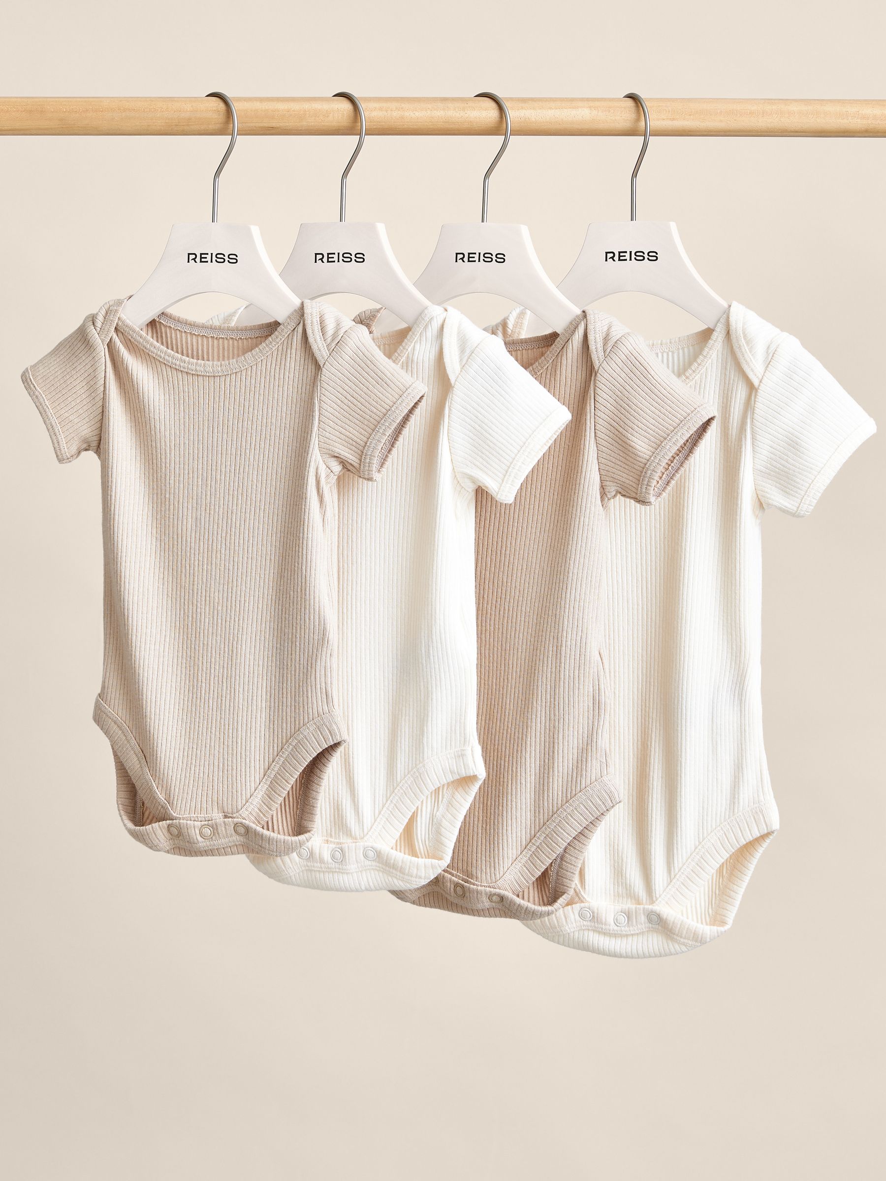 4 Pack Growing Bodysuit Gift Set in Natural - Image 1 of 4