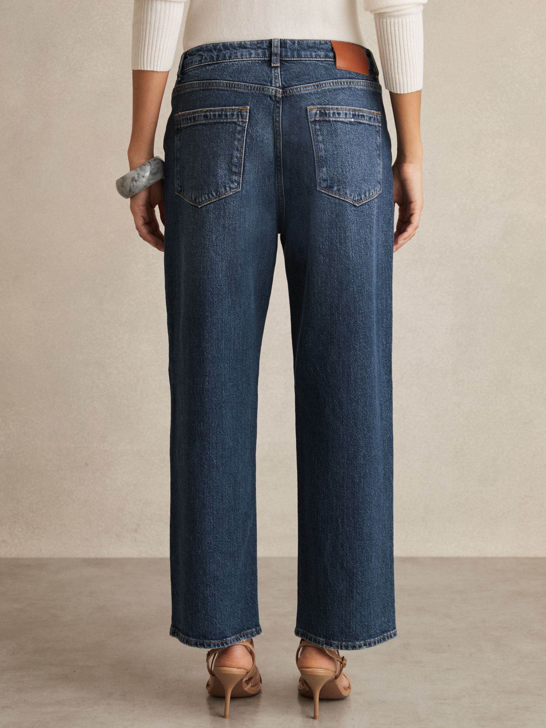 Mid Rise Straight Leg Jeans in Mid Blue - Image 5 of 6