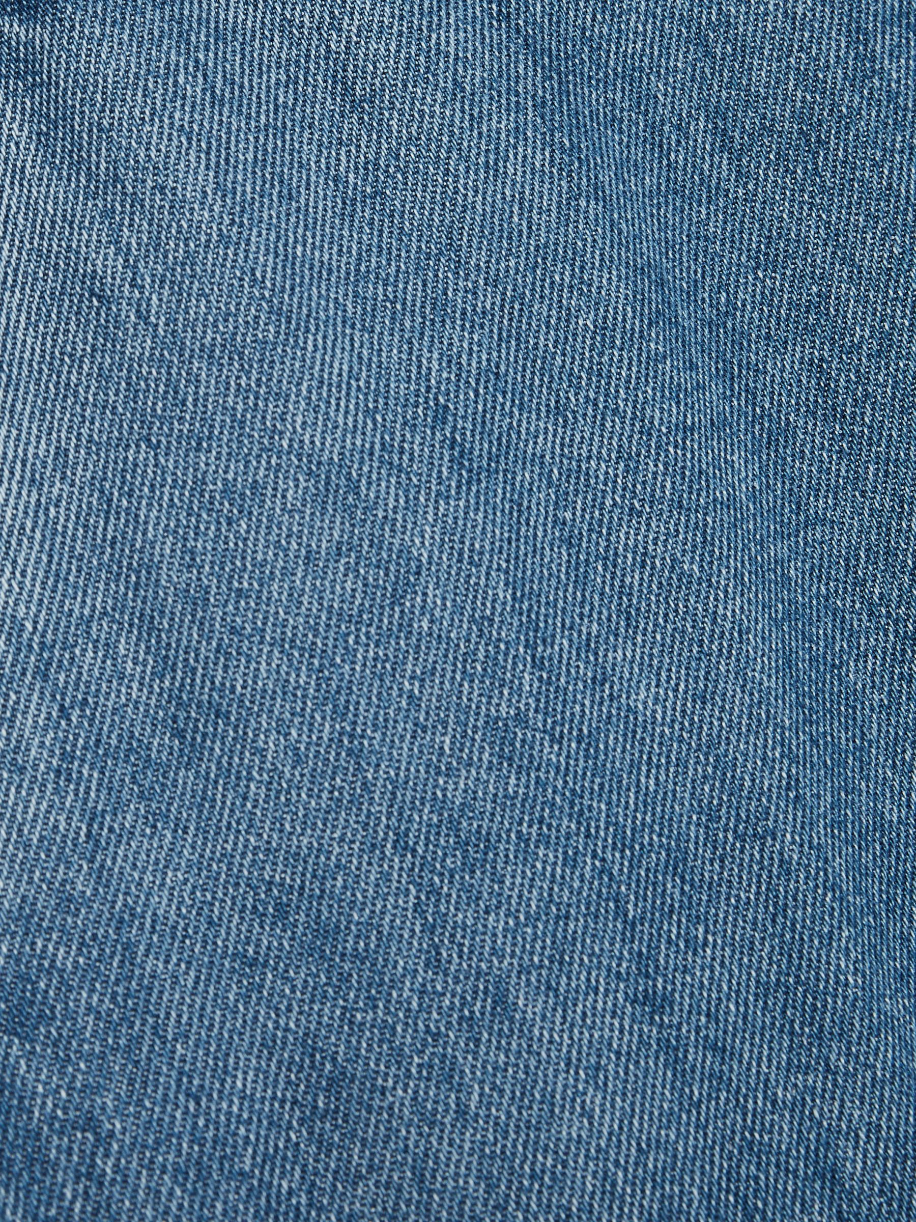 Petite Denim-Look Wide-Leg Trousers in Mid Blue - Image 6 of 7