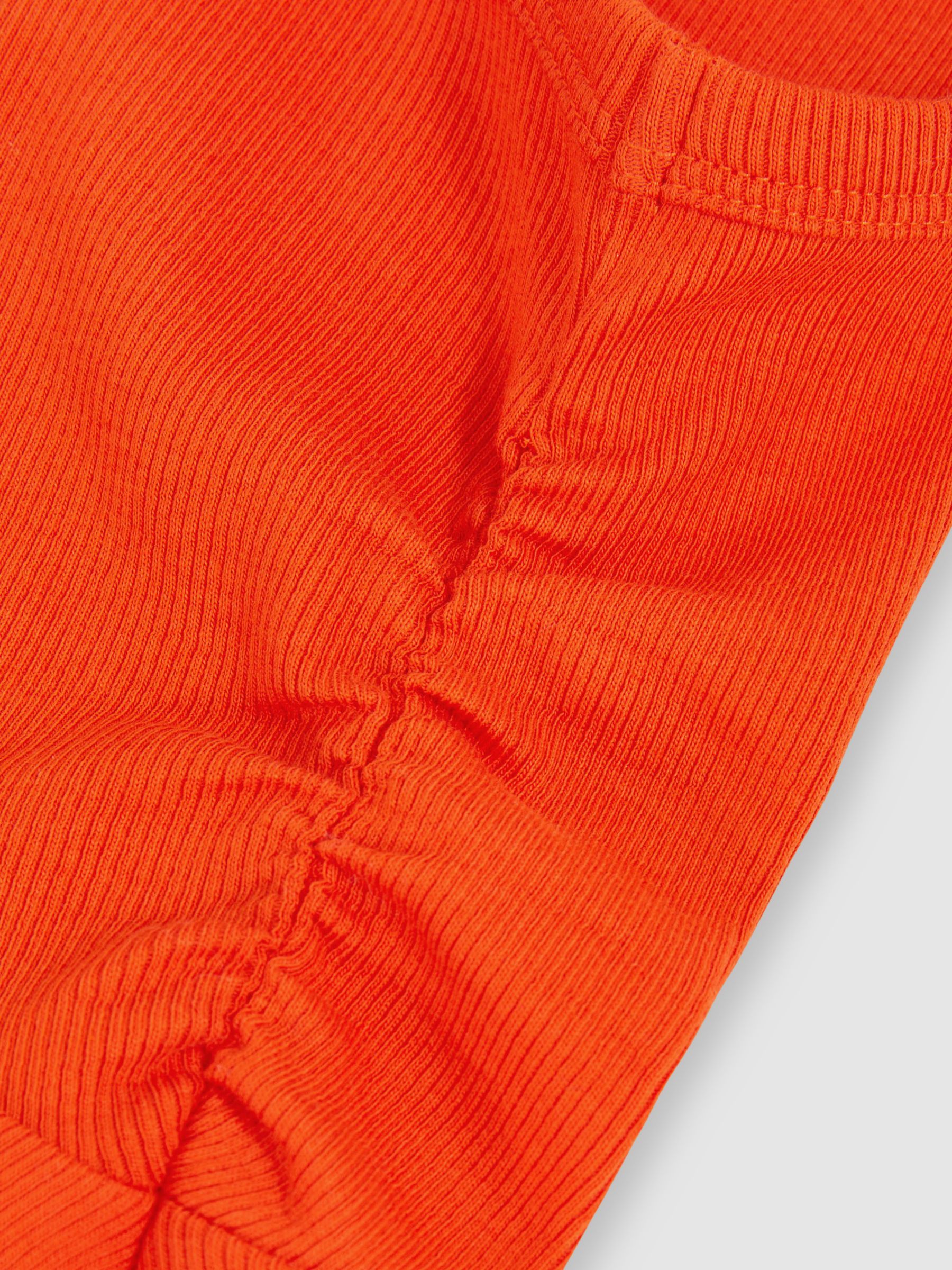 Jersey Ruched Skater Dress in Orange - Image 4 of 4