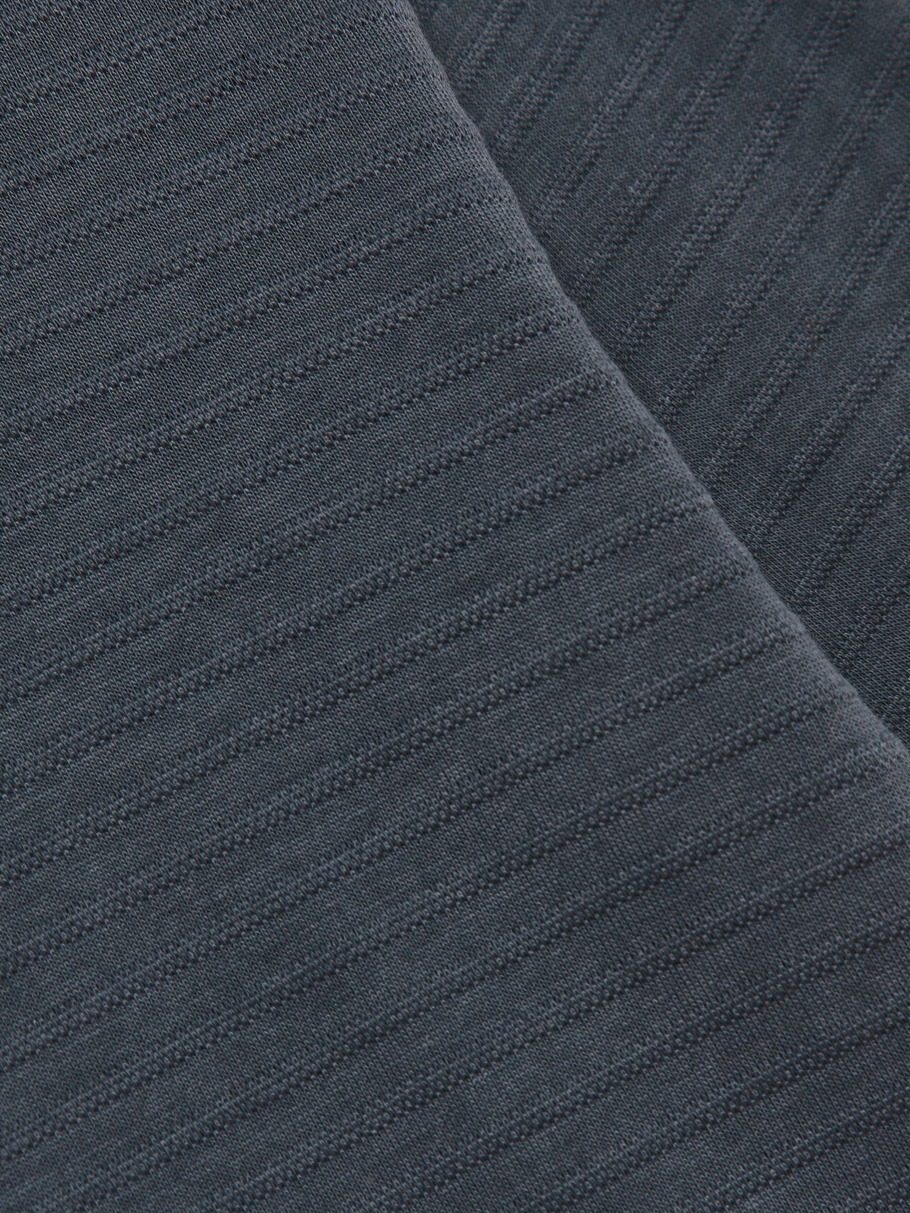 13-14 yrs Cotton Textured Crew-Neck T-Shirt in Airforce Blue - Image 5 of 5