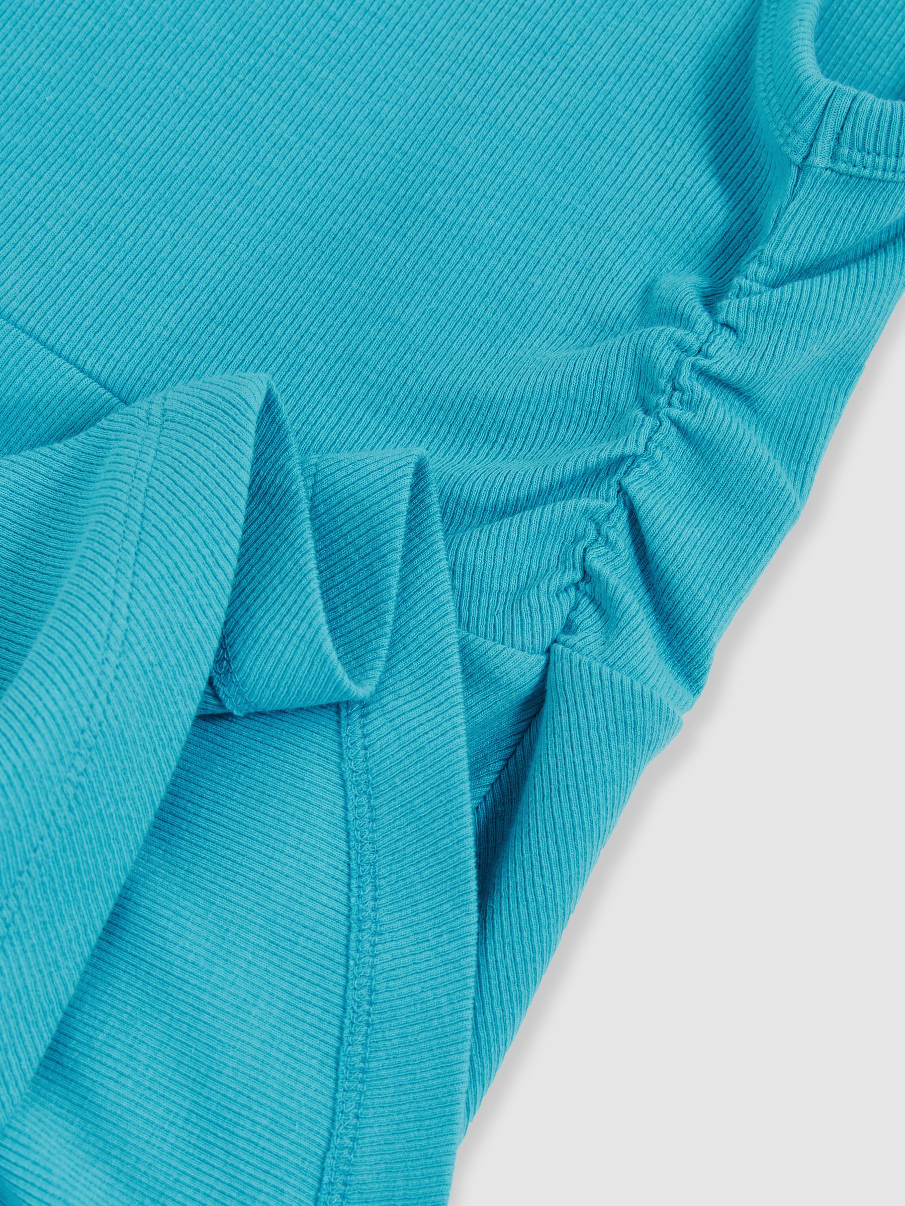 Jersey Ruched Skater Dress in Teal - Image 4 of 4