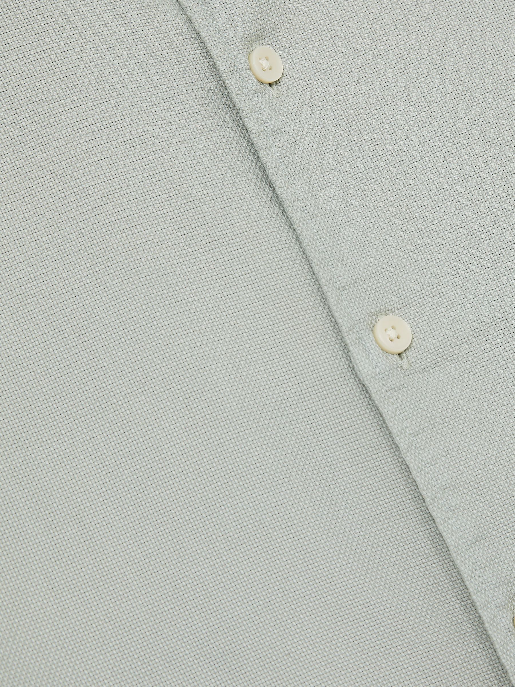 Cotton-Piqué Garment-Dyed Shirt in Sage Green - Image 7 of 7