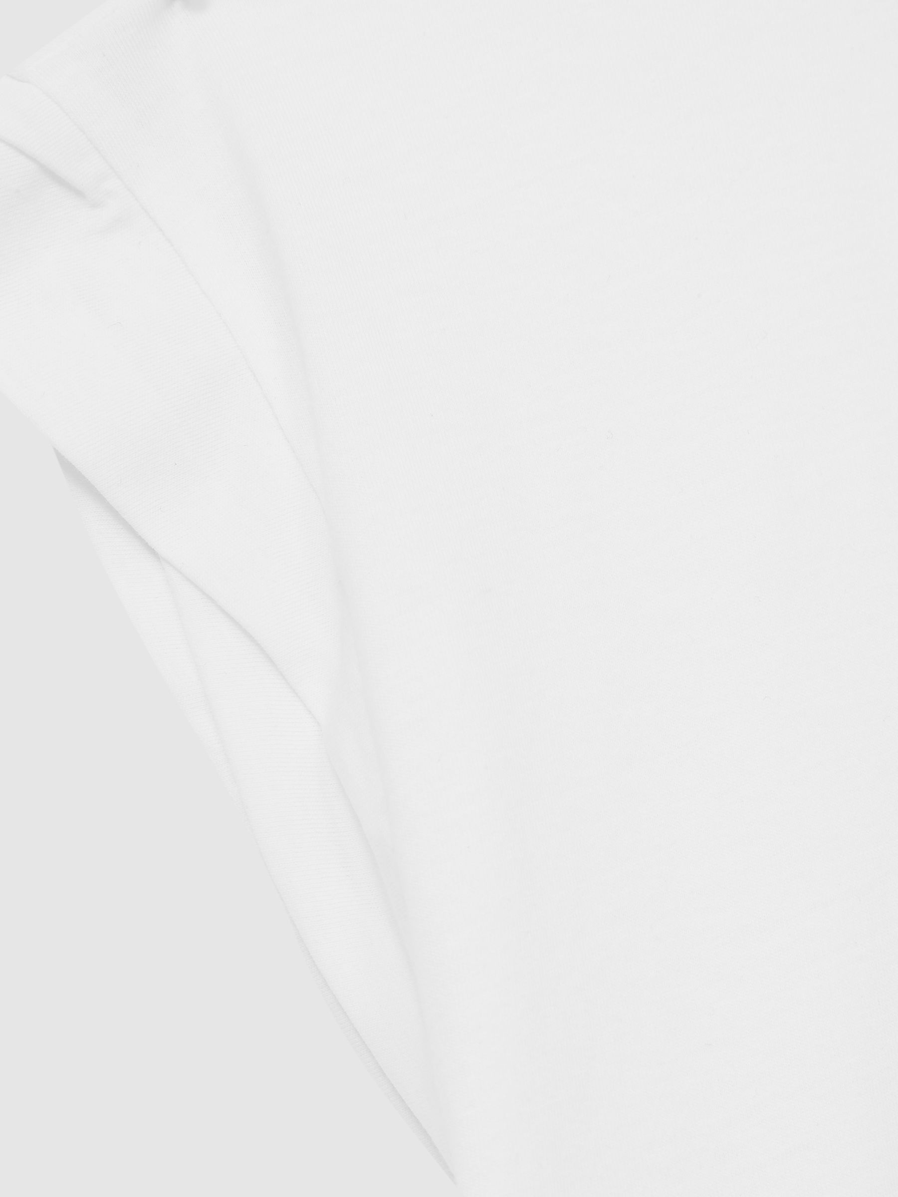 Cotton Cap Sleeve T-Shirt in White - Image 7 of 7