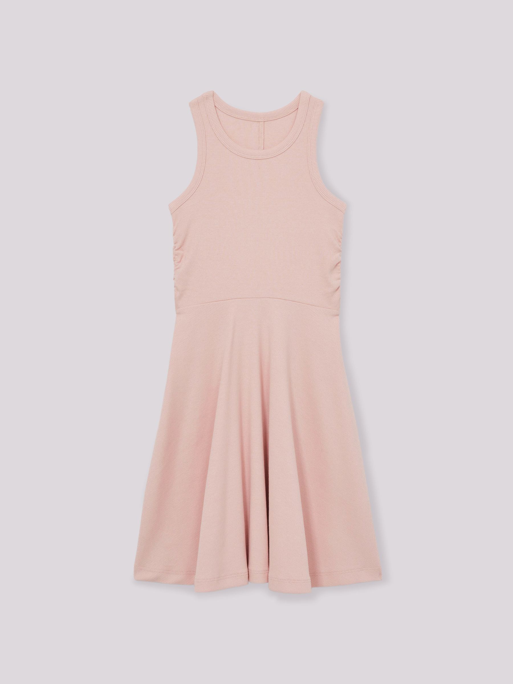 Jersey Ruched Skater Dress in Pink - Image 2 of 4