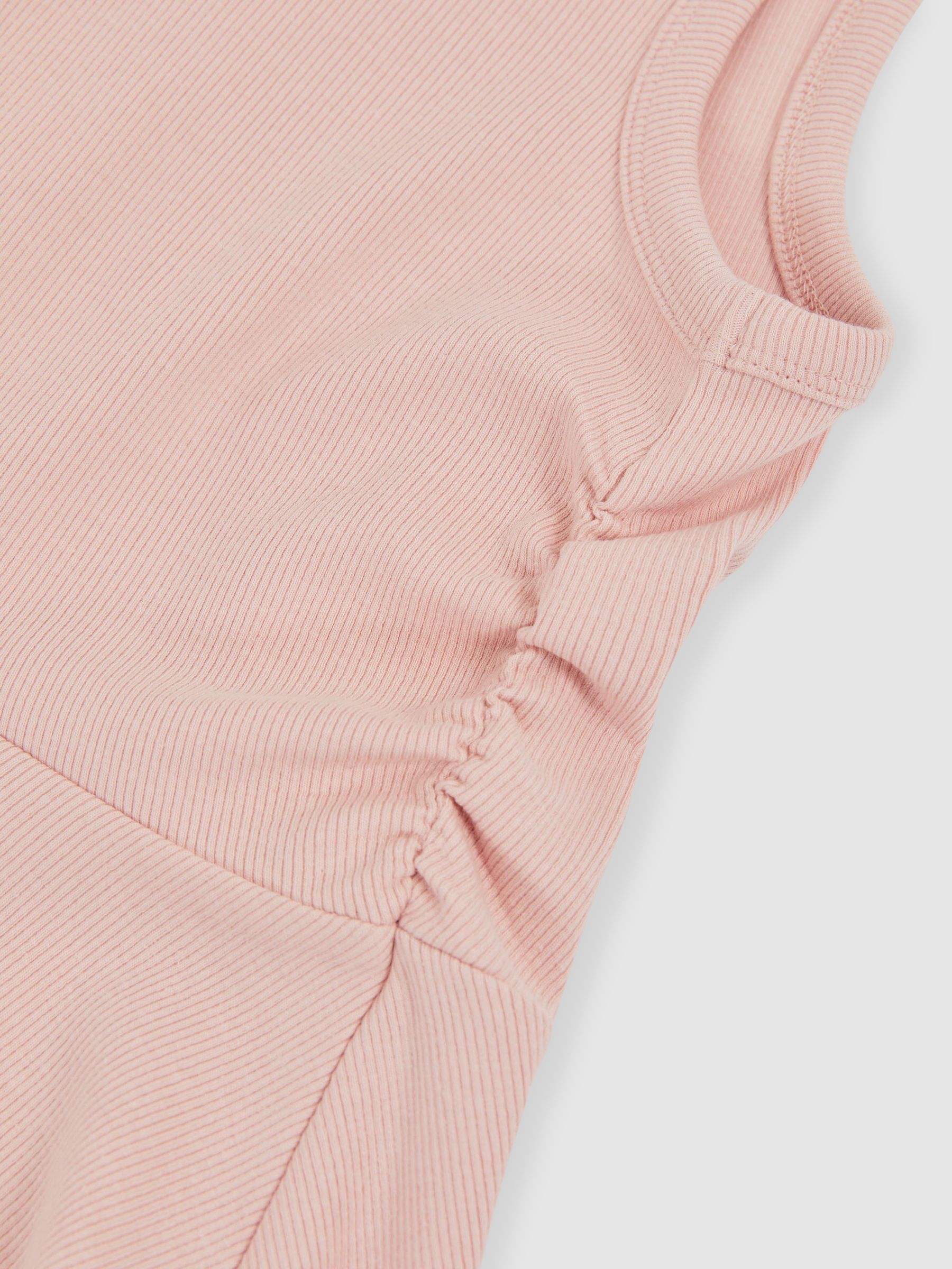 Jersey Ruched Skater Dress in Pink - Image 4 of 4