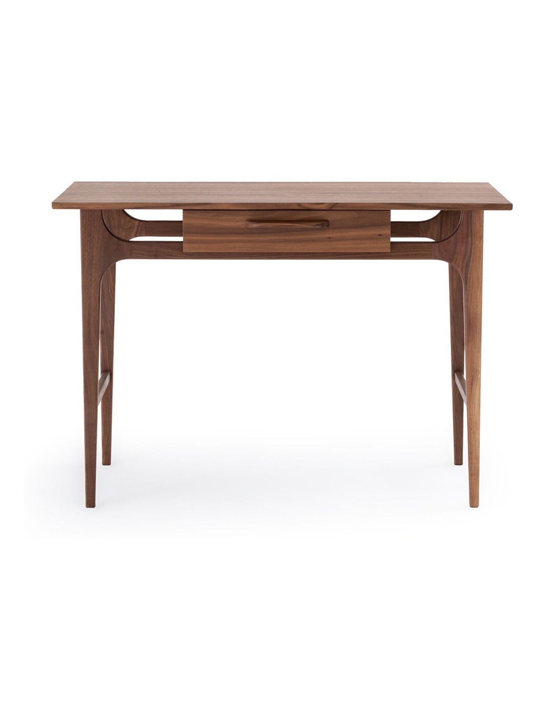 La Redoute Intérieurs Walnut Larsen Vintage Desk with 1 Drawer - Image 5 of 6