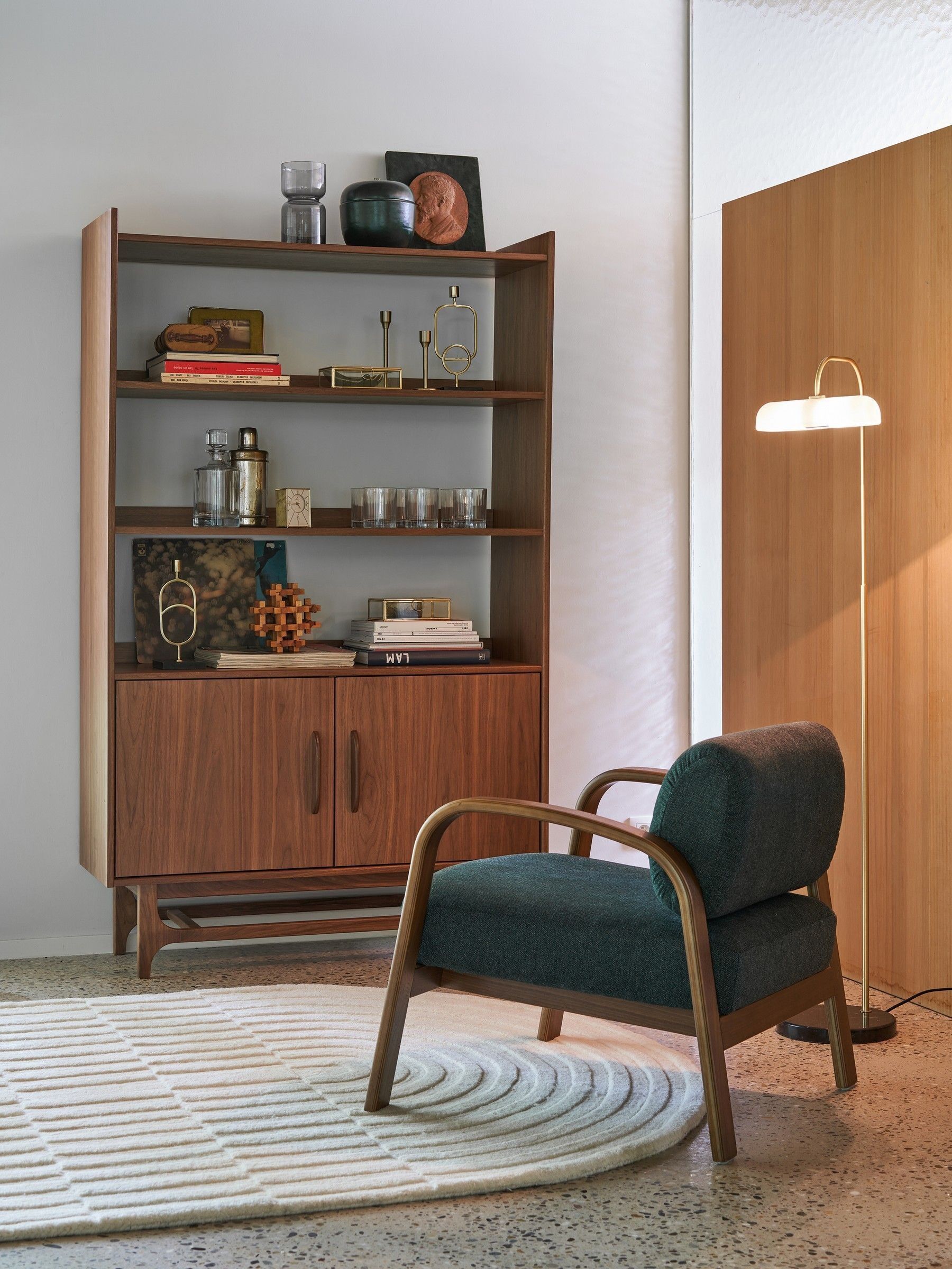 La Redoute Intérieurs Walnut Larsen Vintage Walnut Bookcase - Image 1 of 6