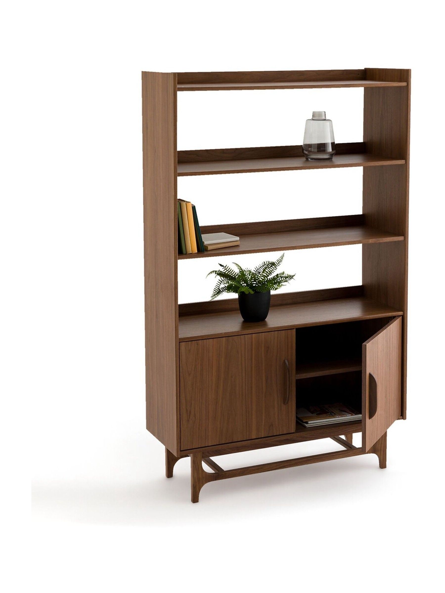 La Redoute Intérieurs Walnut Larsen Vintage Walnut Bookcase - Image 3 of 6