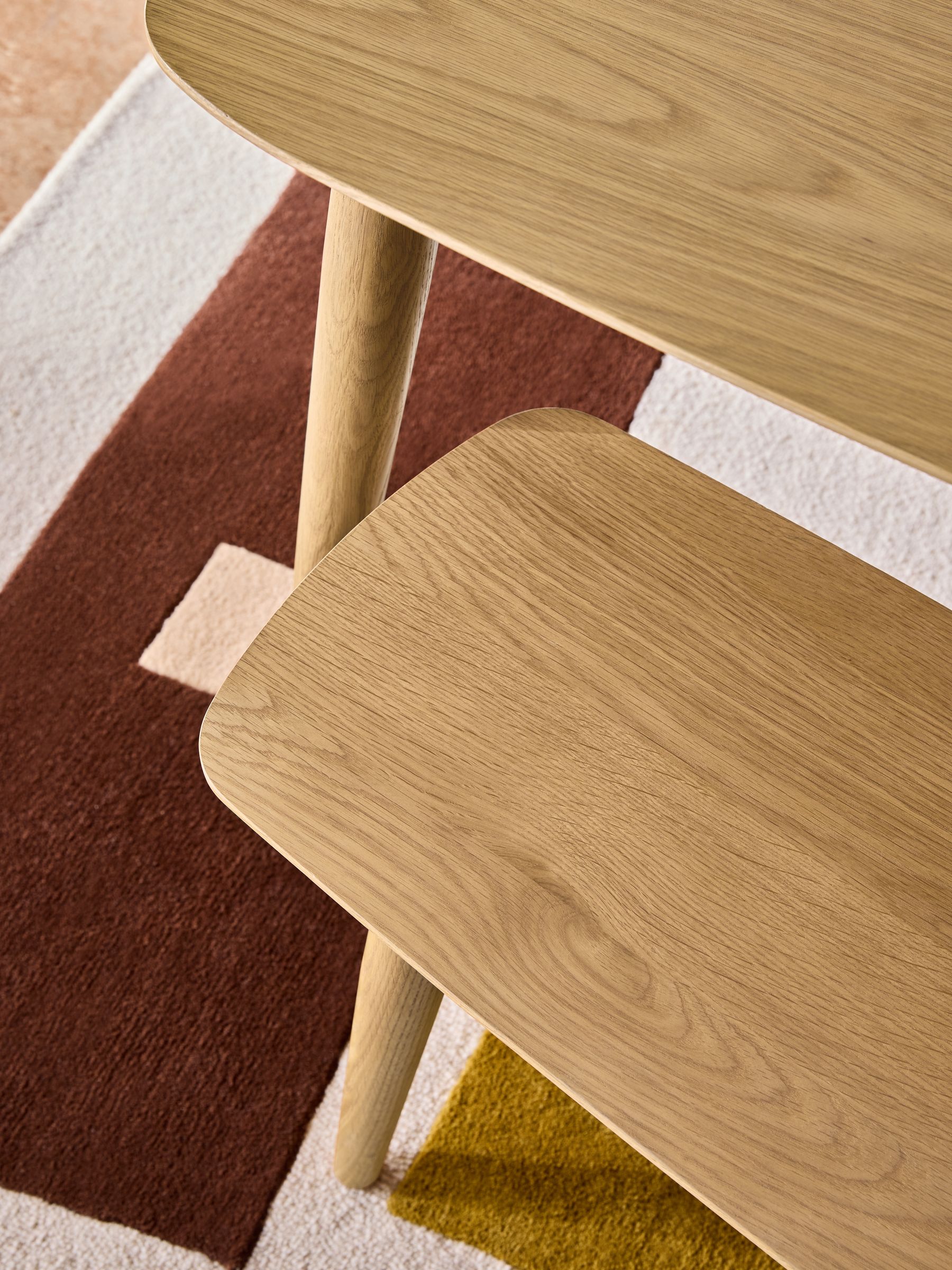 Deauville 6 Seater Dining Bench Set in Oak - Image 4 of 6