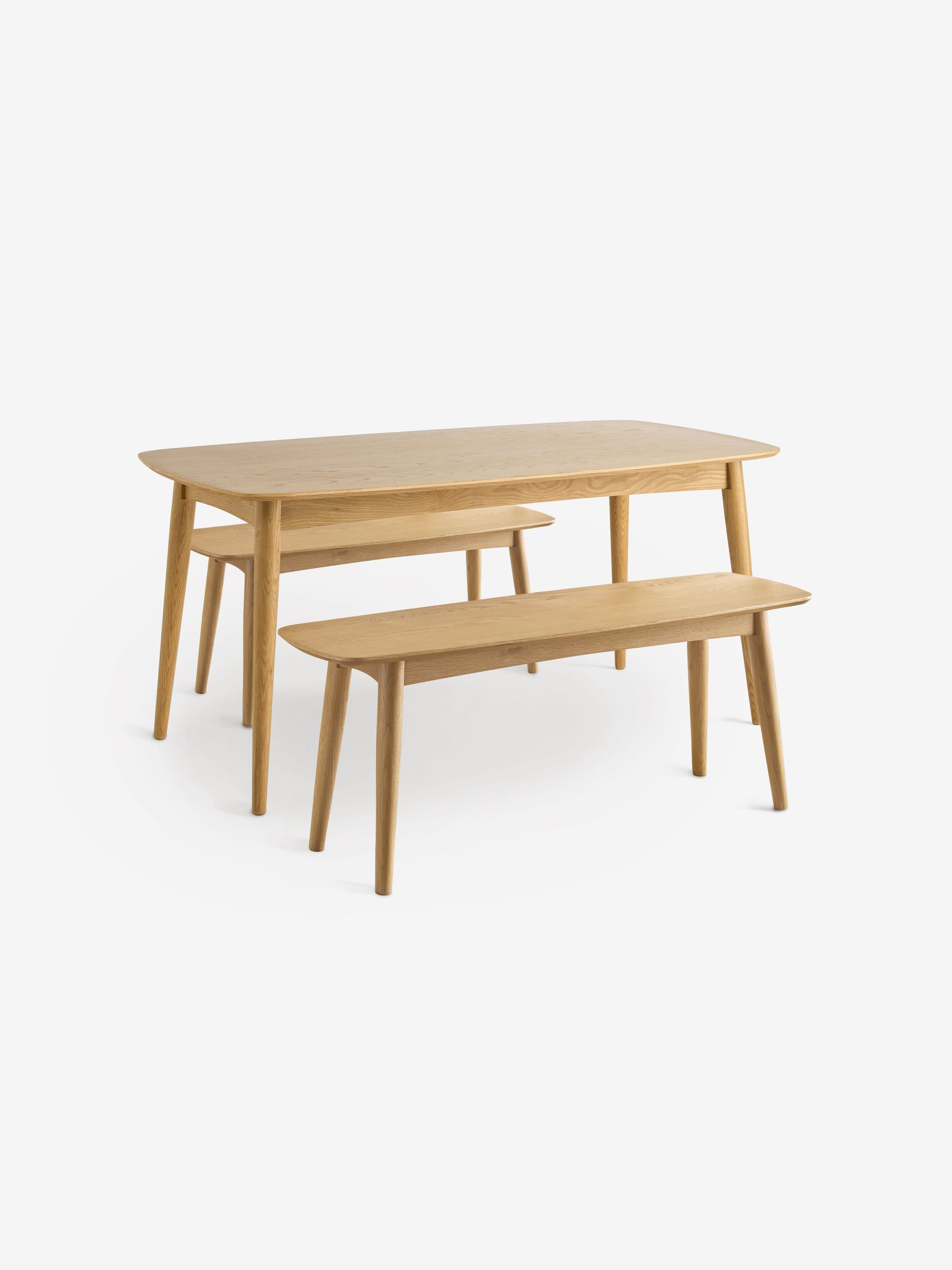 Deauville 6 Seater Dining Bench Set in Oak - Image 5 of 6