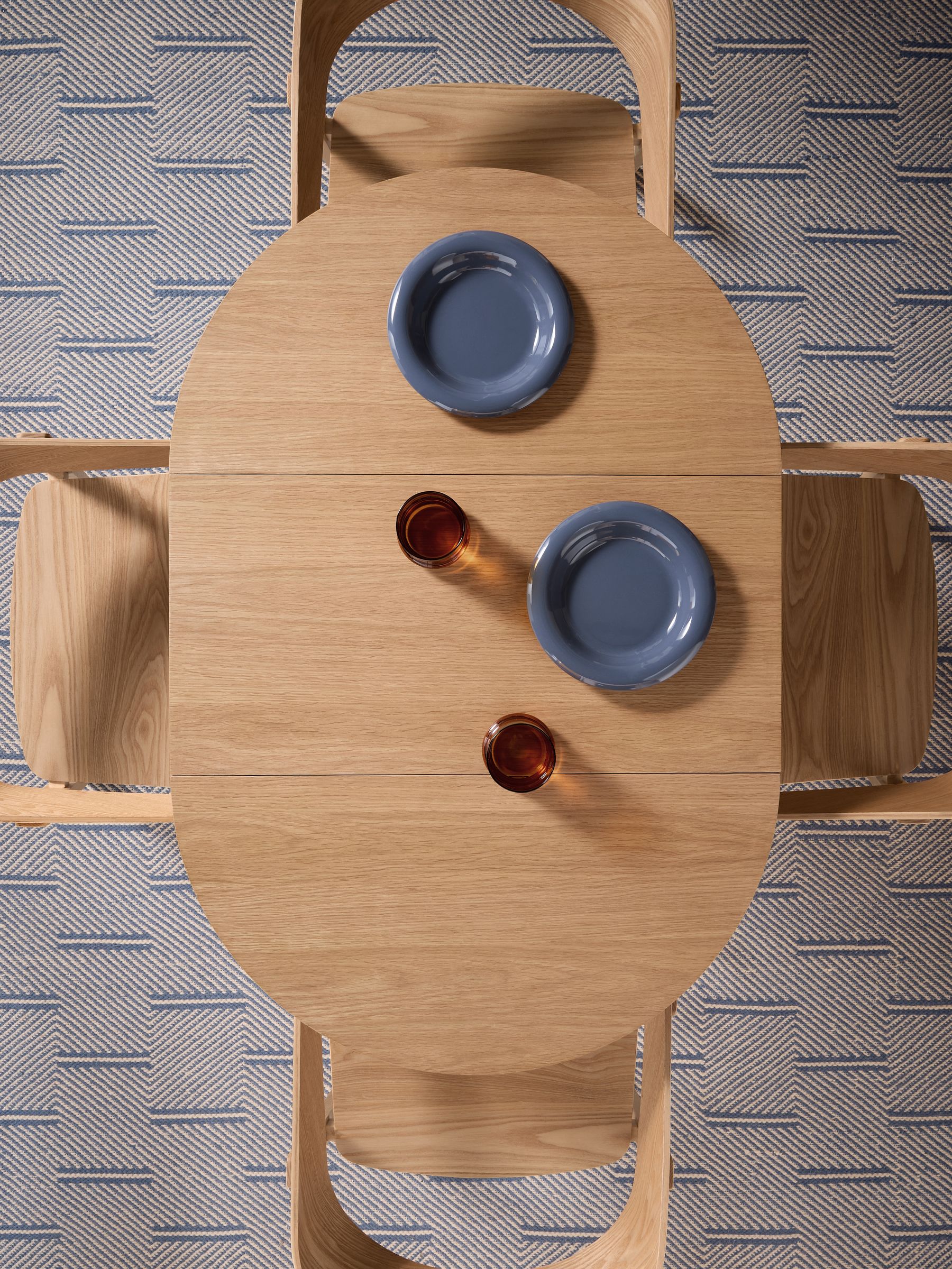 Oak and Green Legs Deauville Square 4 Seater Drop Leaf Dining Table - Image 3 of 8