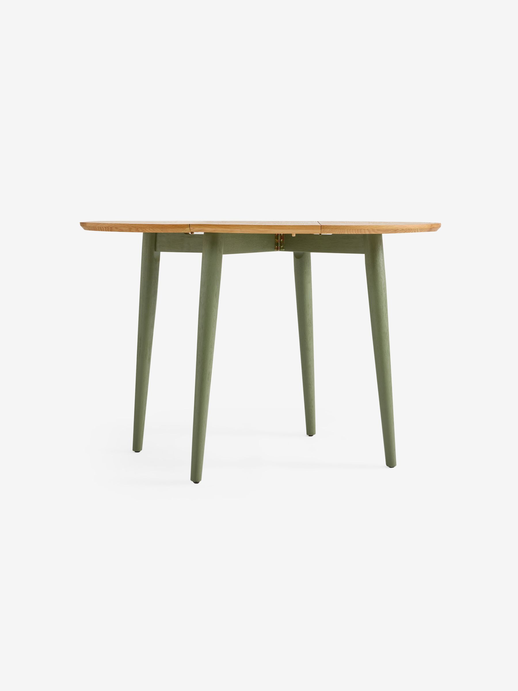 Oak and Green Legs Deauville Square 4 Seater Drop Leaf Dining Table - Image 8 of 8 Oak and Green Legs Deauville Square 4 Seater Drop Leaf Dining Table - Image 8 of 8