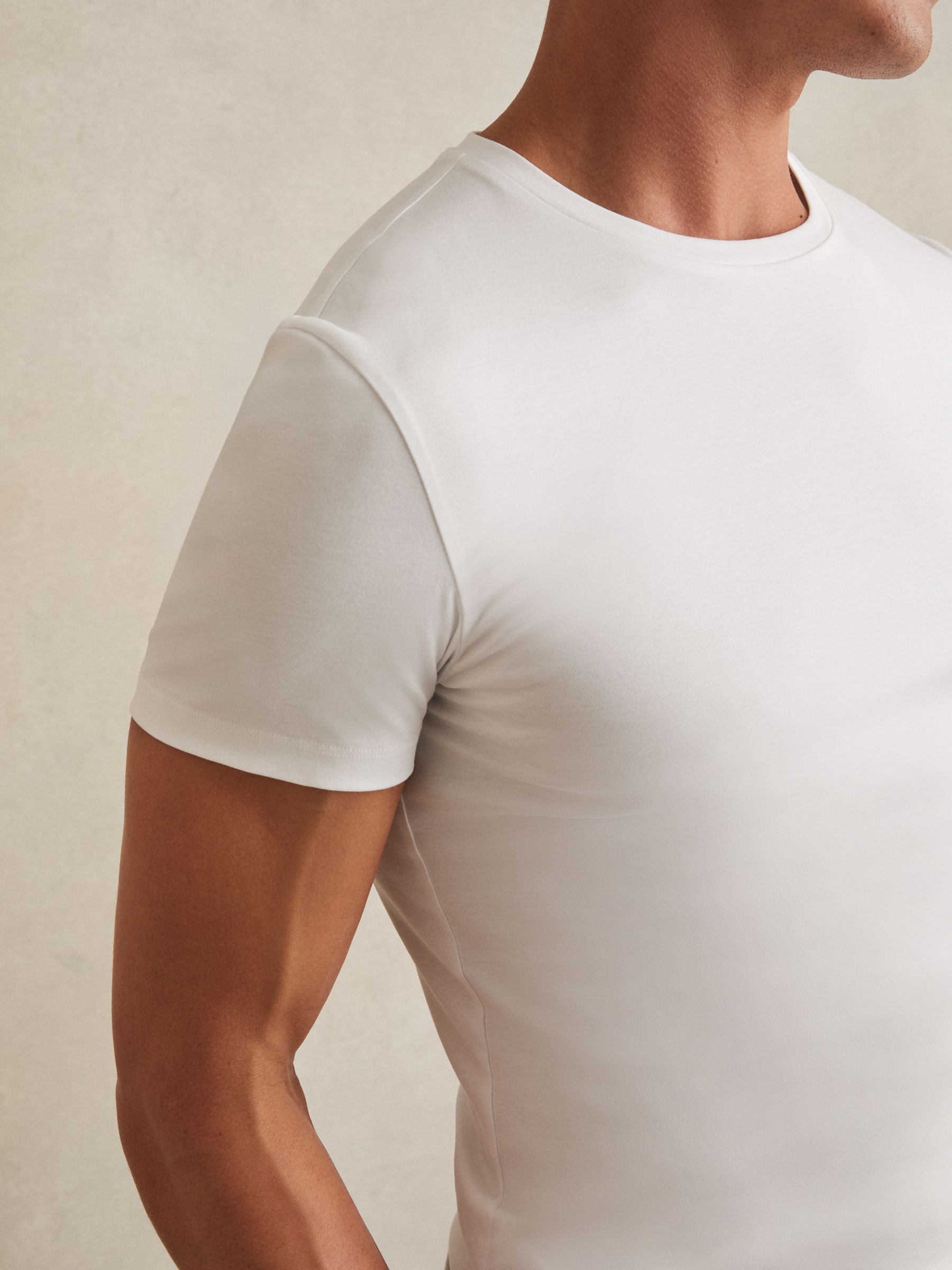 Cotton Sports-Fit T-Shirt in White - Image 3 of 6