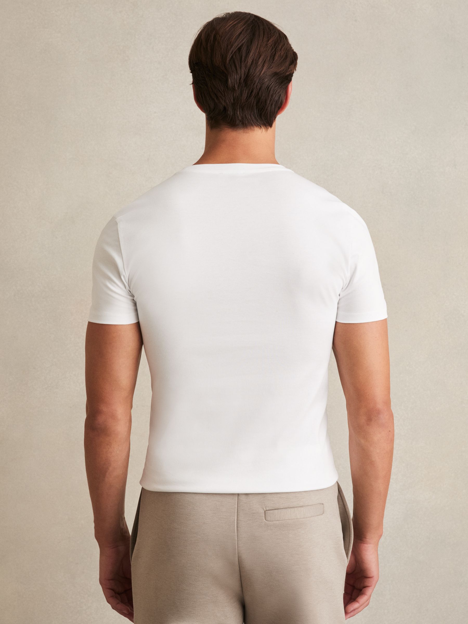 Cotton Sports-Fit T-Shirt in White - Image 4 of 6