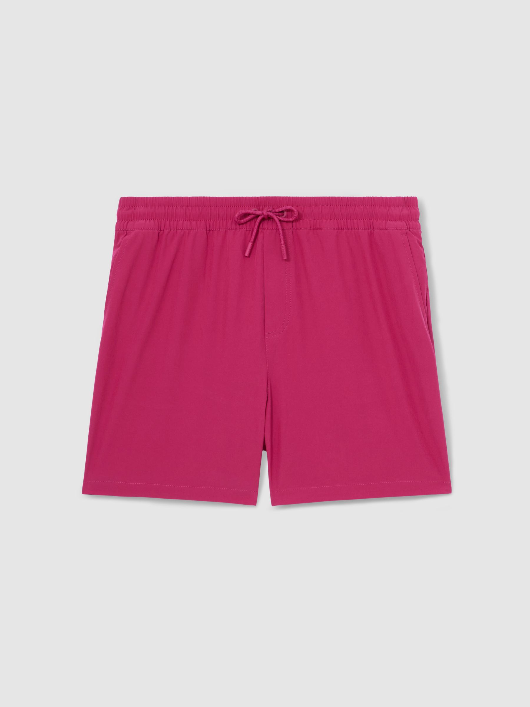 Drawstring Swim Shorts in Dark Pink - Image 2 of 5