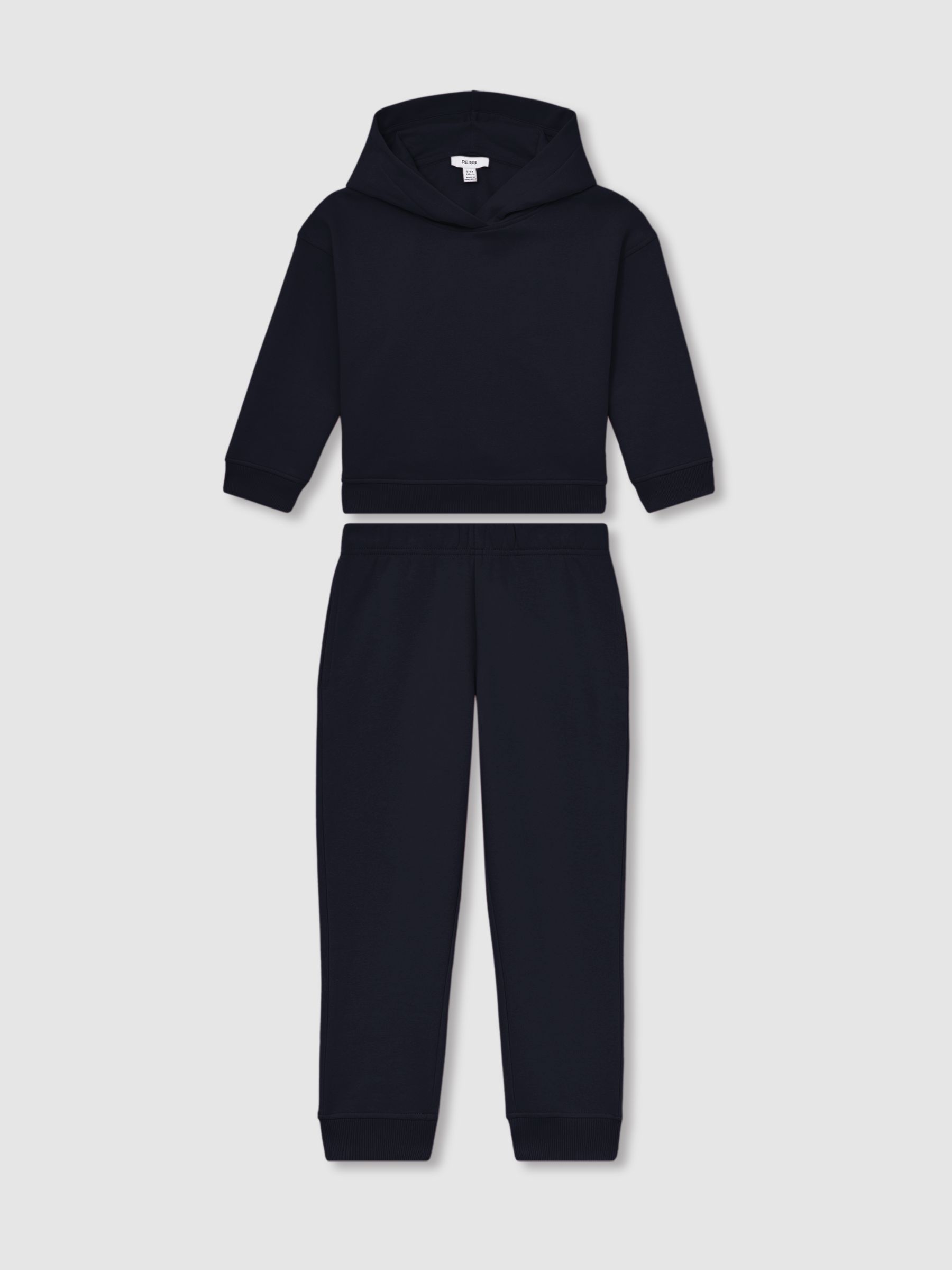 13-14 yrs Cotton-Blend Hoodie And Joggers Set in Navy - Image 1 of 3