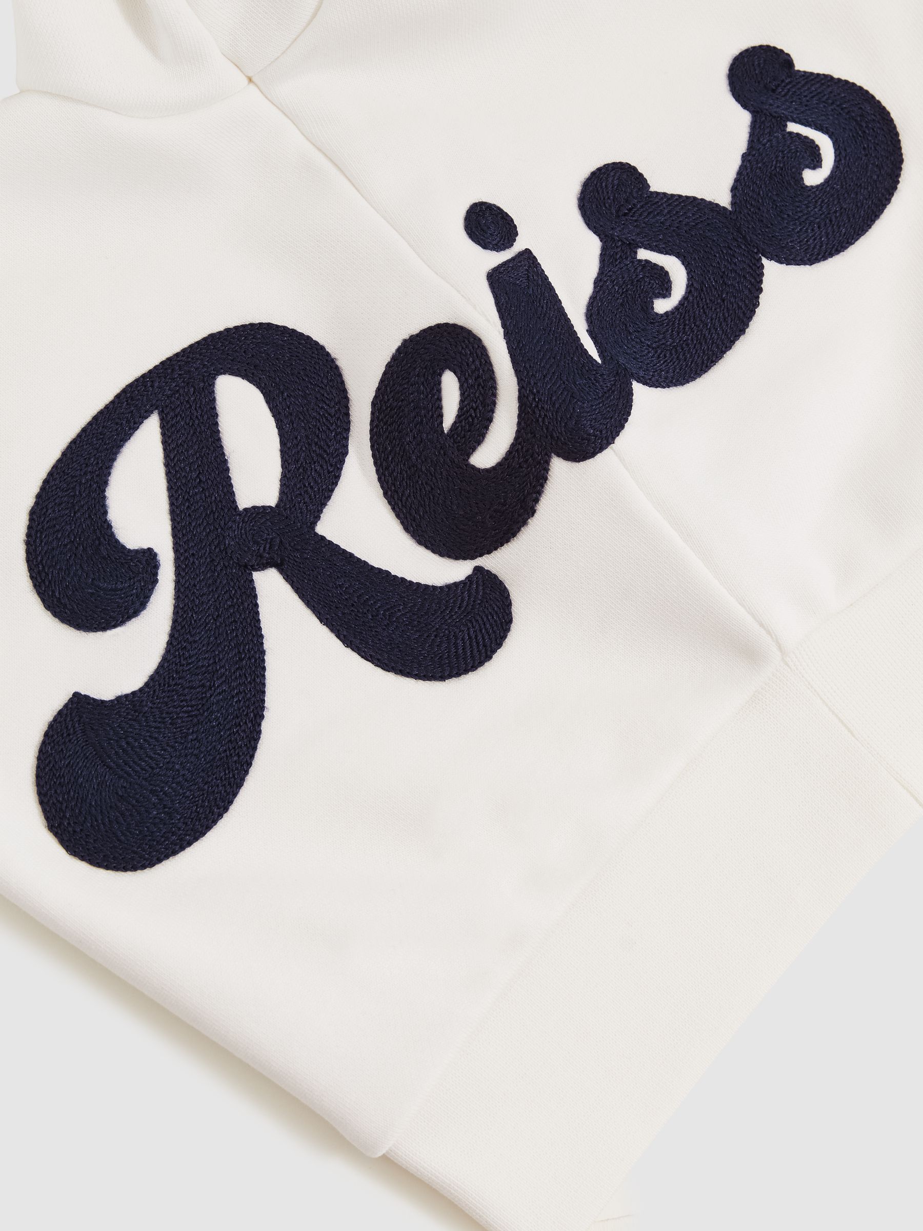 9-13 yrs Cotton-Blend Logo Script Sweatshirt in White - Image 4 of 4