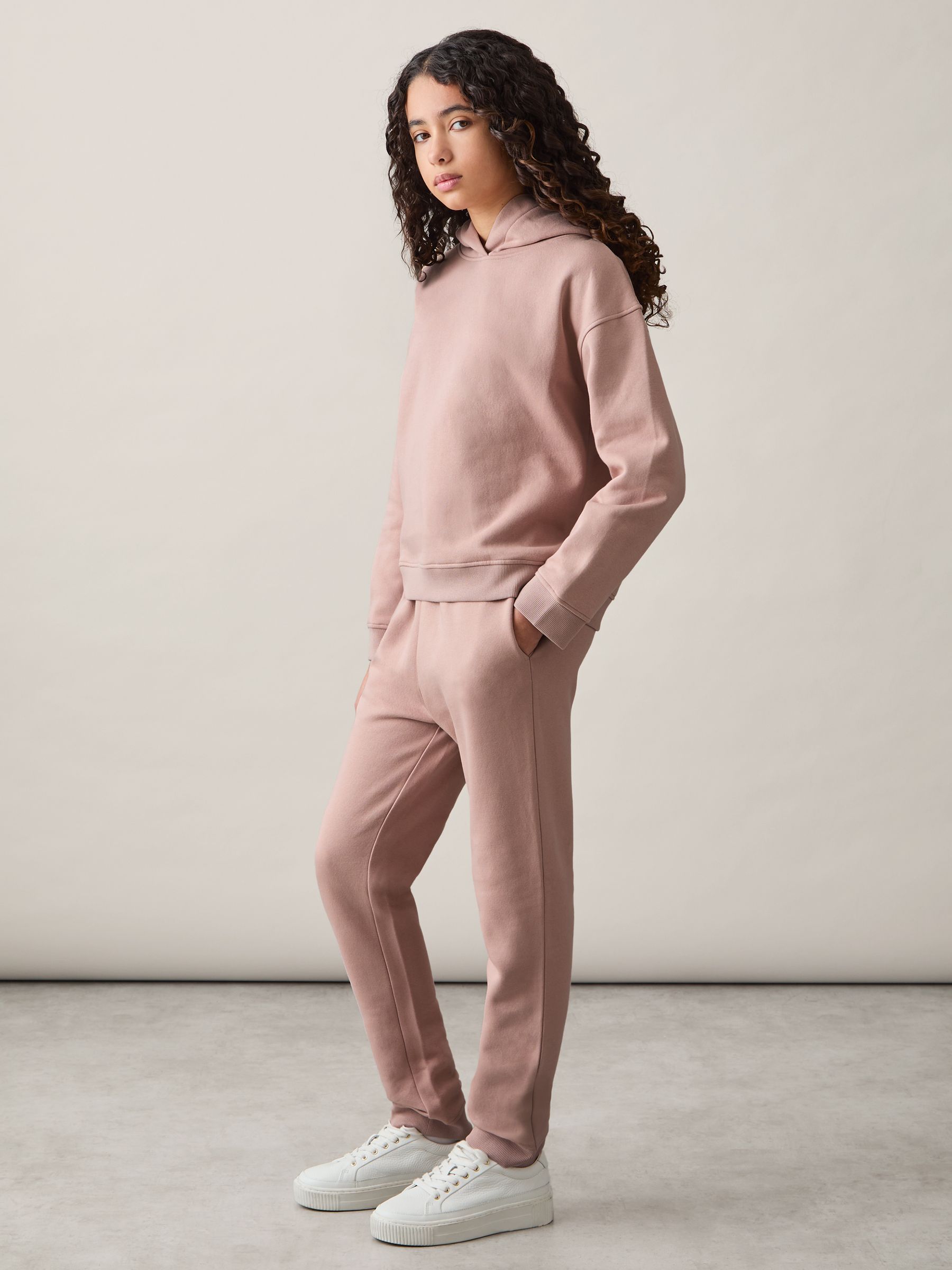 4-9 yrs Cotton-Blend Hoodie And Joggers Set in Mink - Image 1 of 4