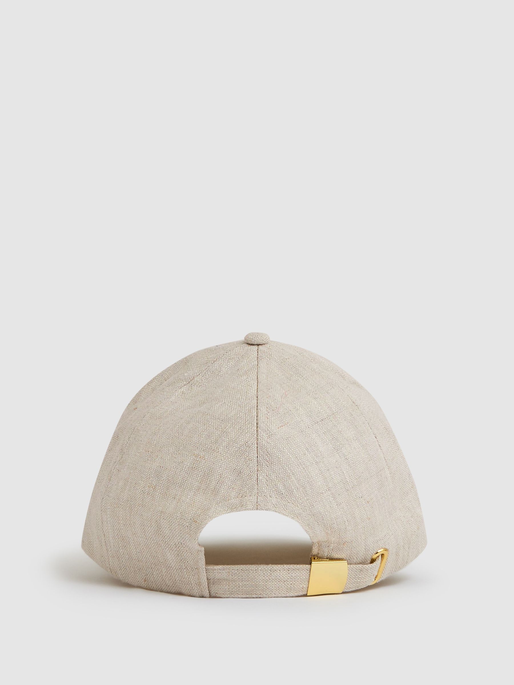 Linen Logo Baseball Cap in Neutral - image 2
