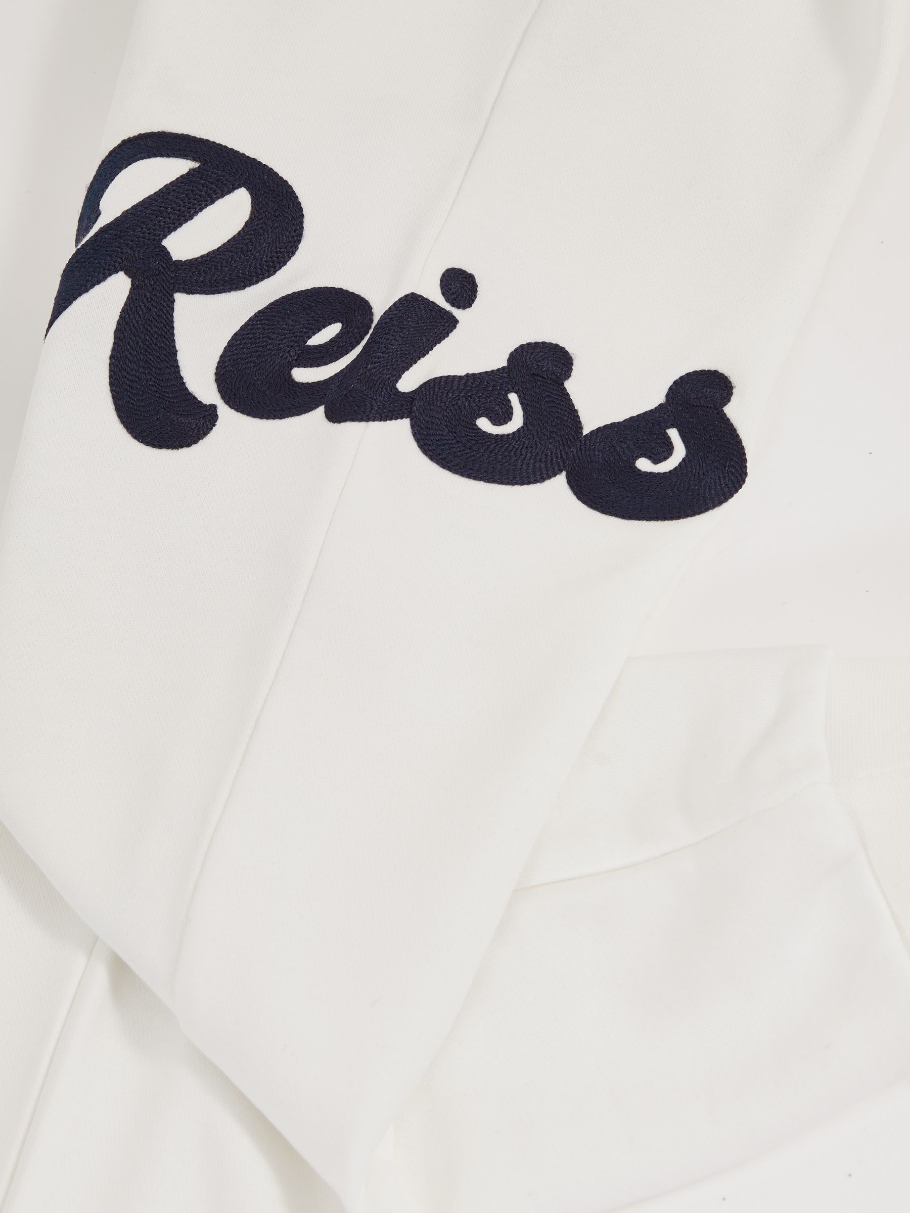 13-14 yrs Cotton-Blend Logo Script Joggers in White - Image 5 of 5