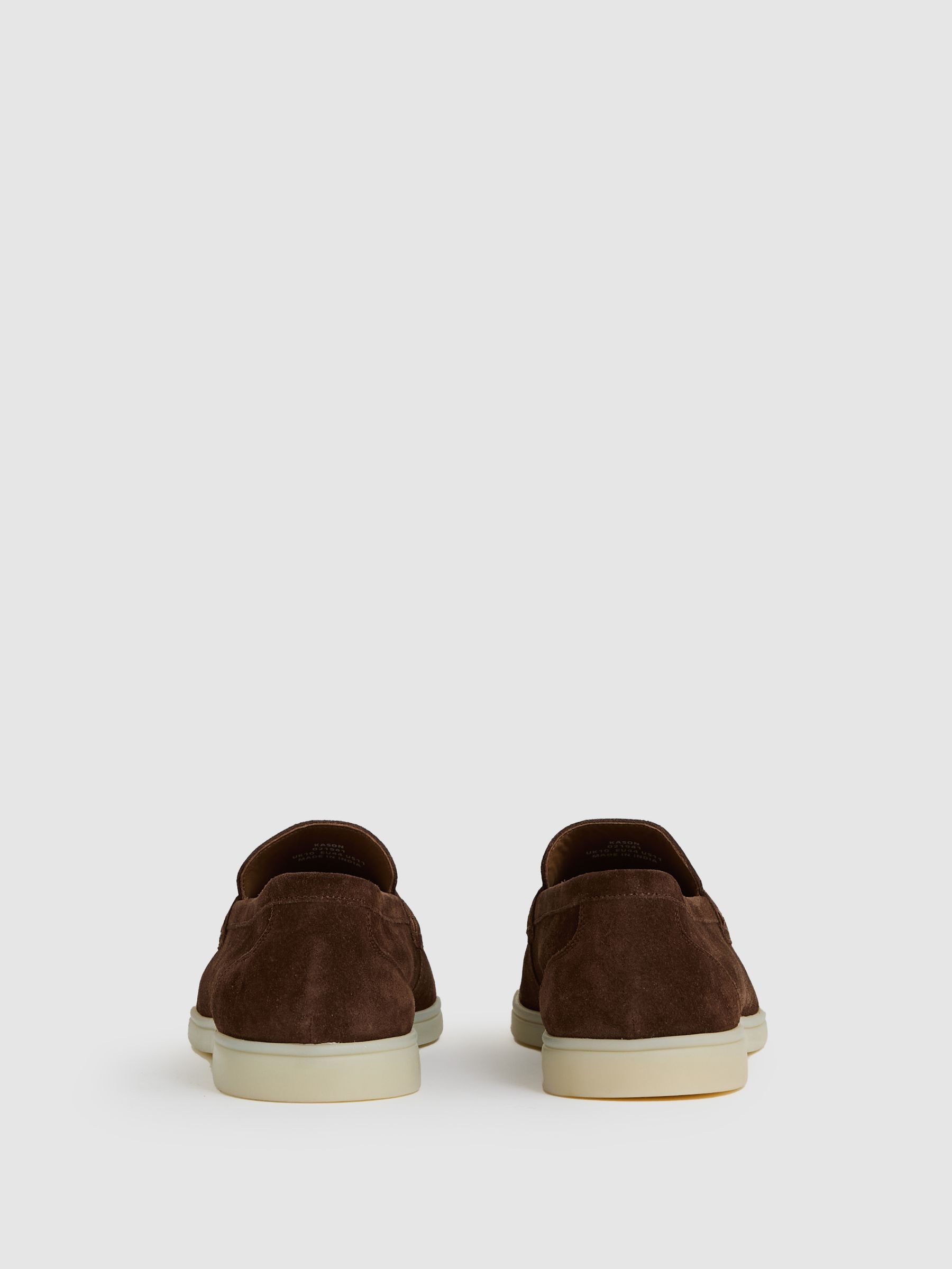 Suede Slip-On Loafers in Brown - image 2
