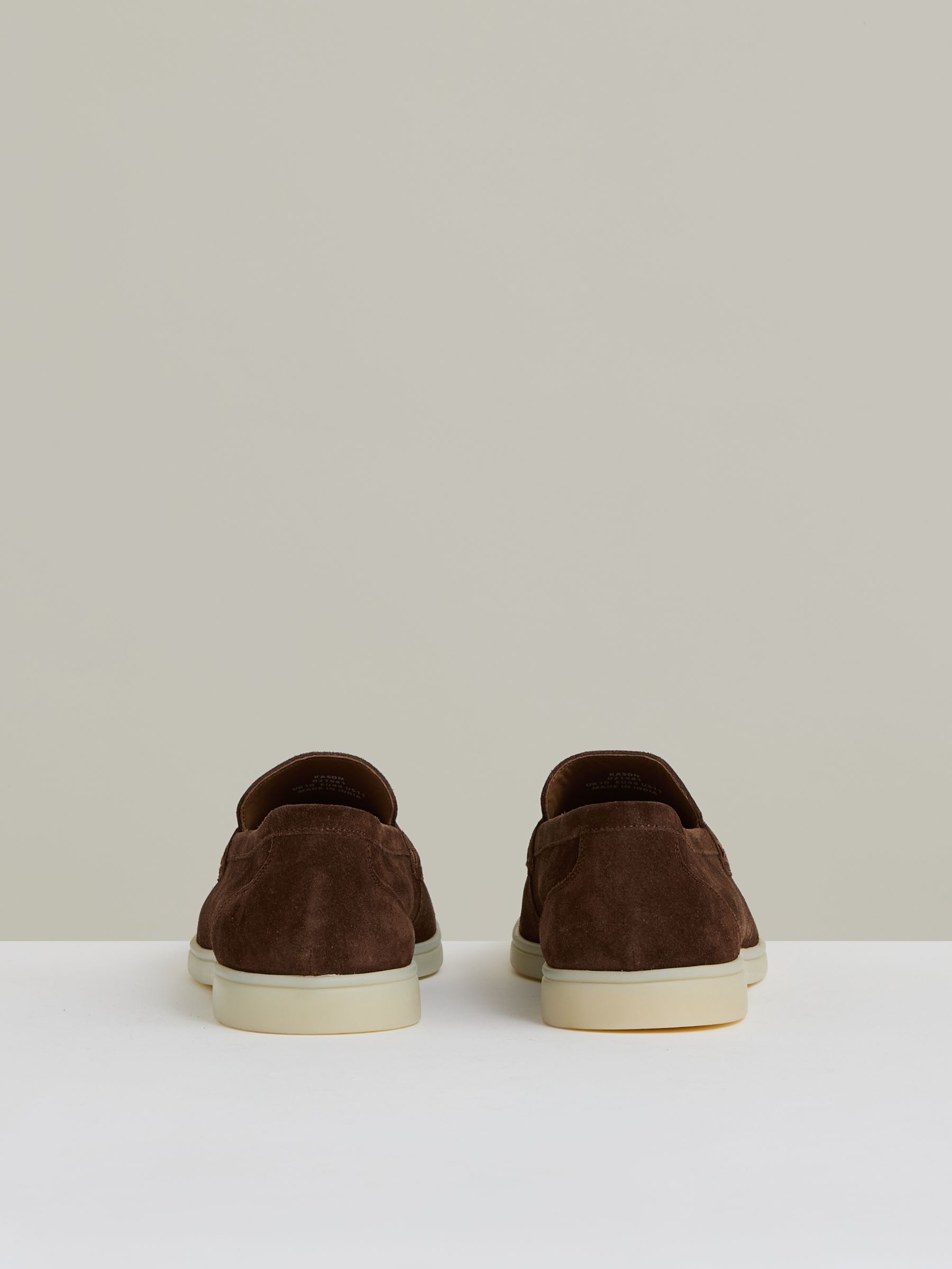 Suede Slip-On Loafers in Brown - Image 3 of 5