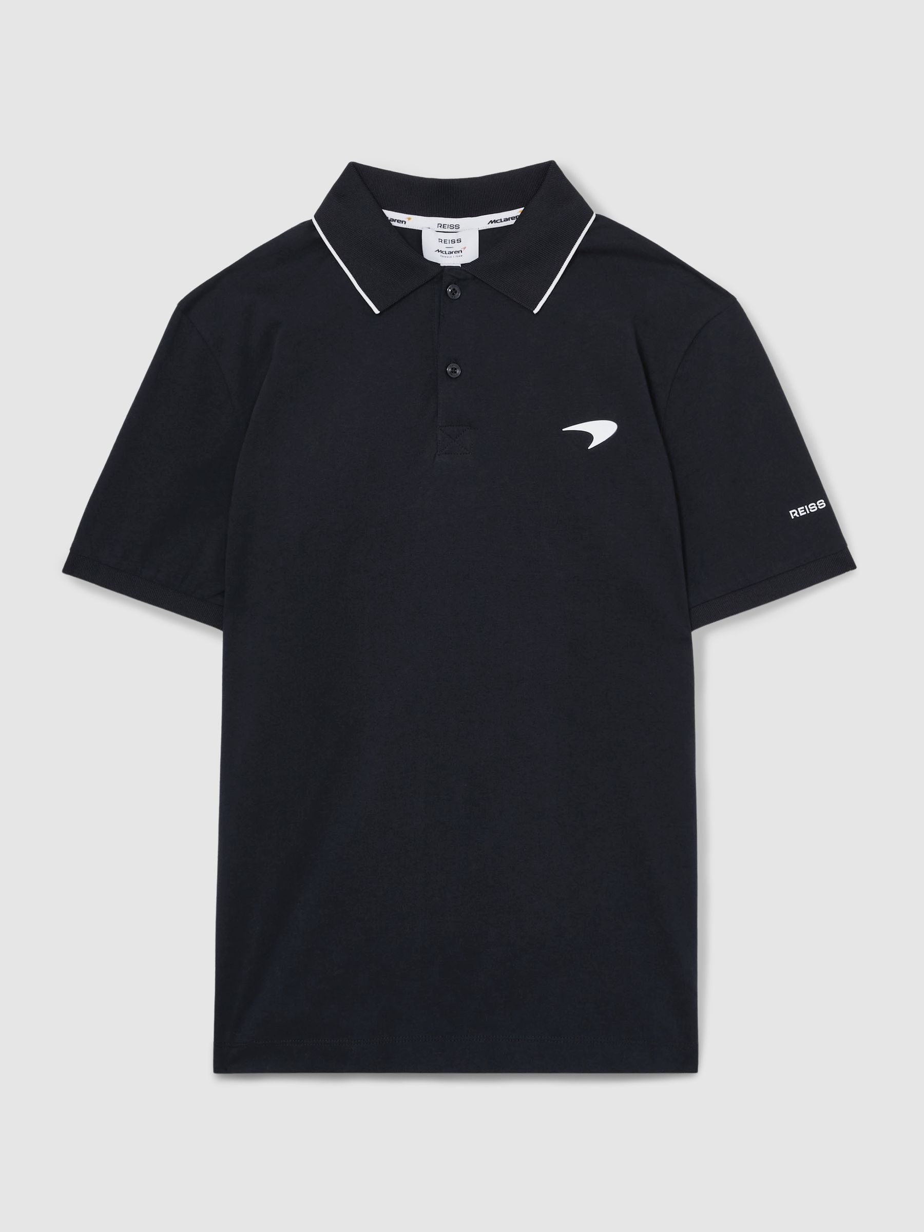 McLaren F1 Team Cotton Polo Shirt in Navy - Image 2 of 7
