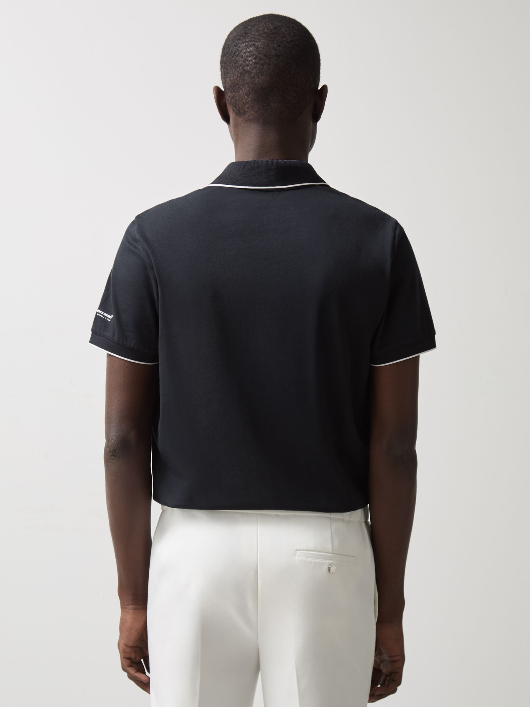 McLaren F1 Team Cotton Polo Shirt in Navy - Image 4 of 7