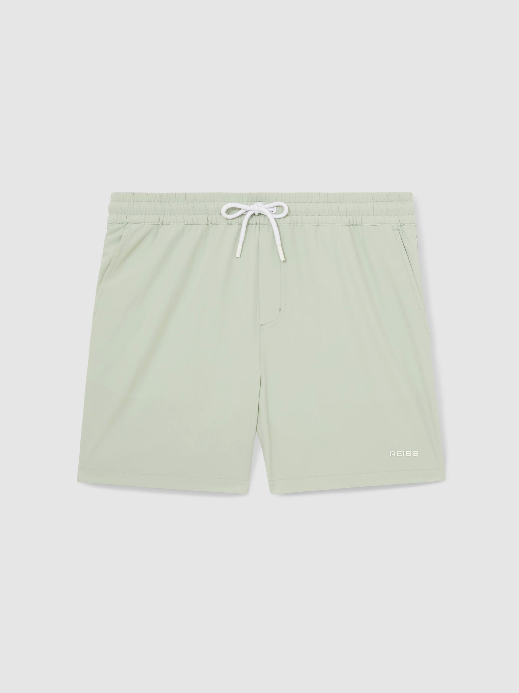 Logo Print Swim Shorts in Mint Green - Image 2 of 5
