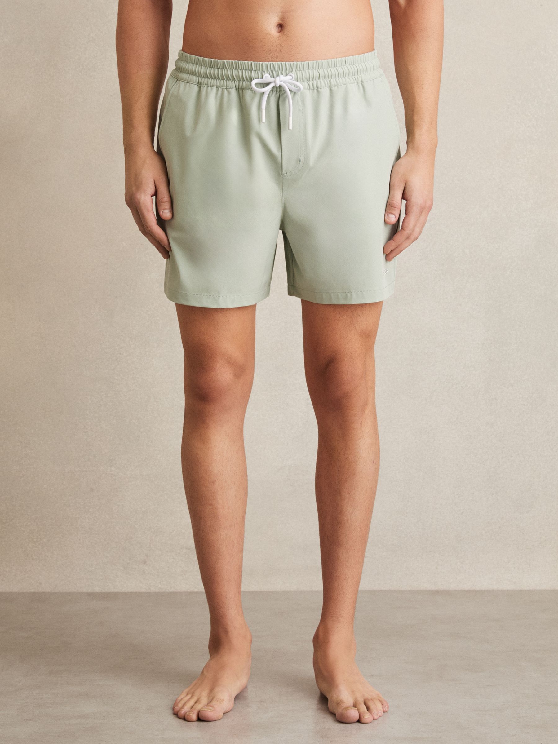 Logo Print Swim Shorts in Mint Green - Image 3 of 5
