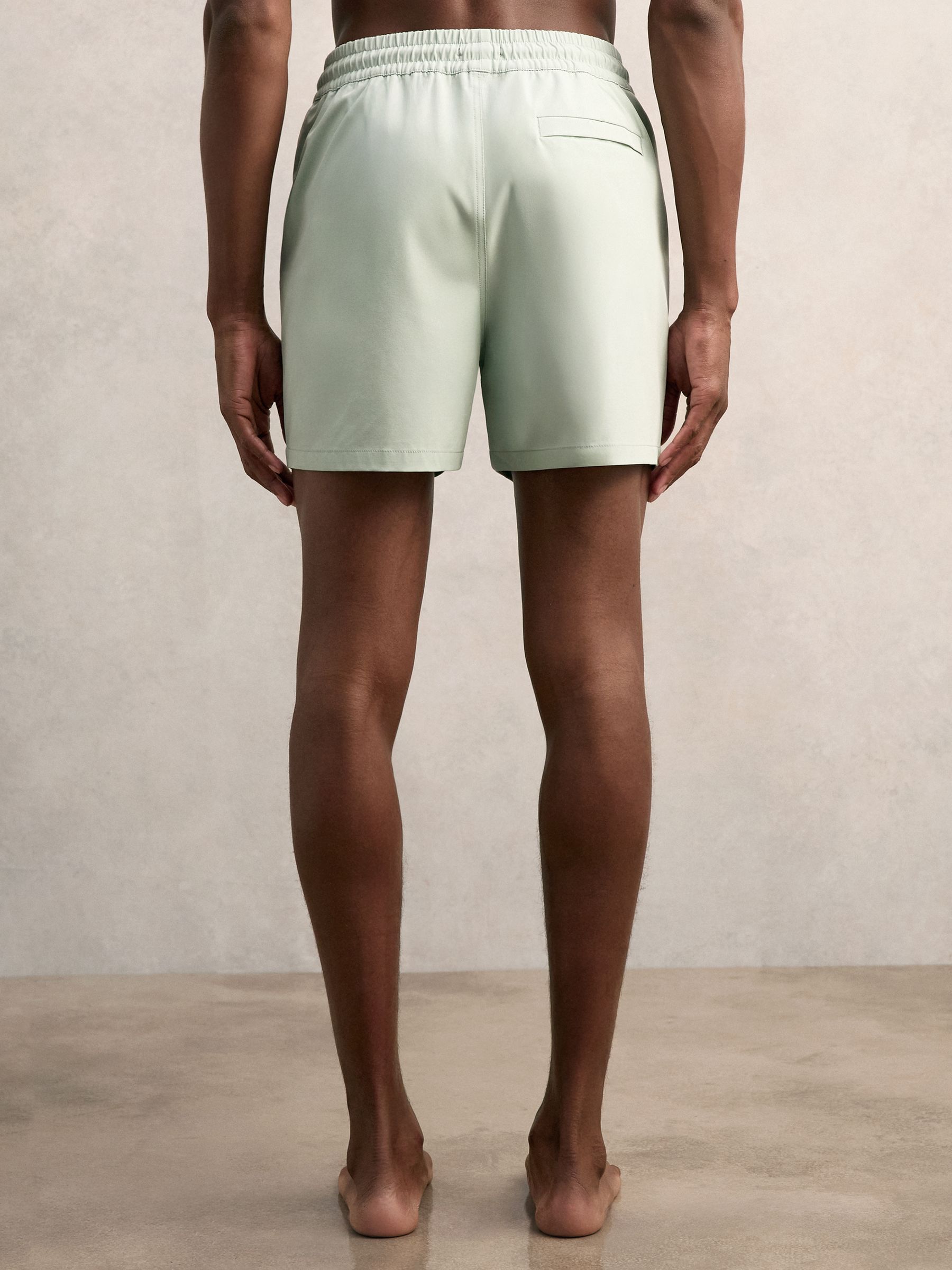 Logo Print Swim Shorts in Mint Green - Image 4 of 5