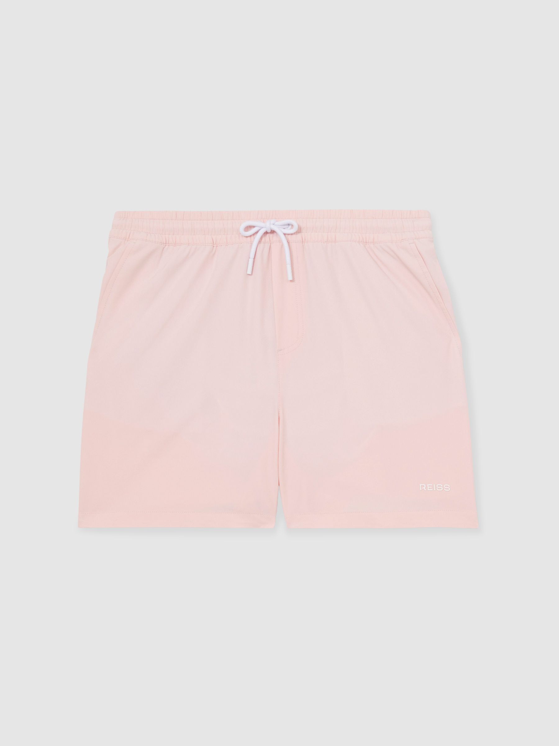 Logo Print Swim Shorts in Pink - Image 2 of 5