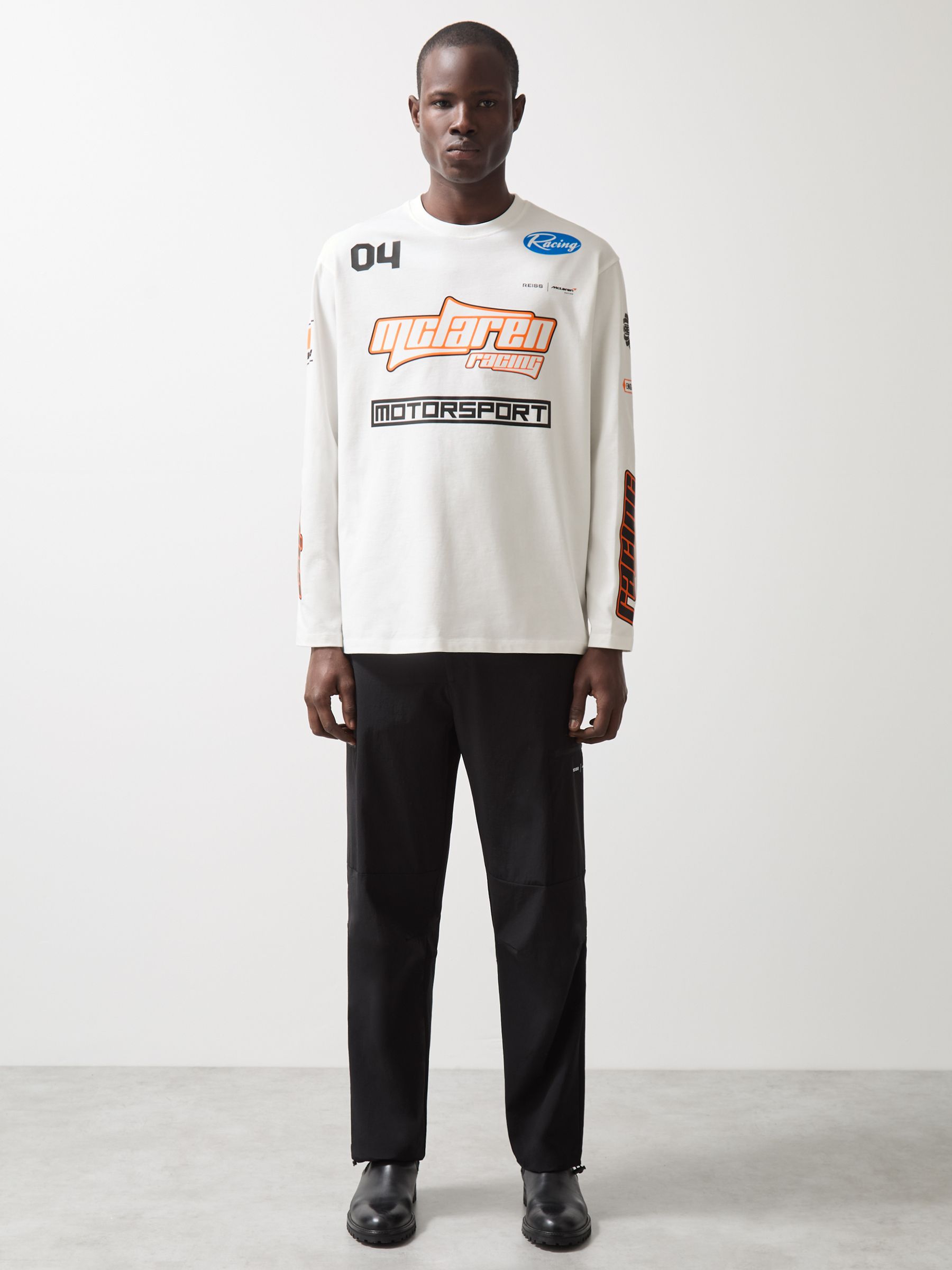 【海外限定】REISSTシャツ☆Oval McLaren F1 Team Cotton Logo T Reiss McLaren F1 Team Cotton Logo T-Shirt Unisex Fit in
