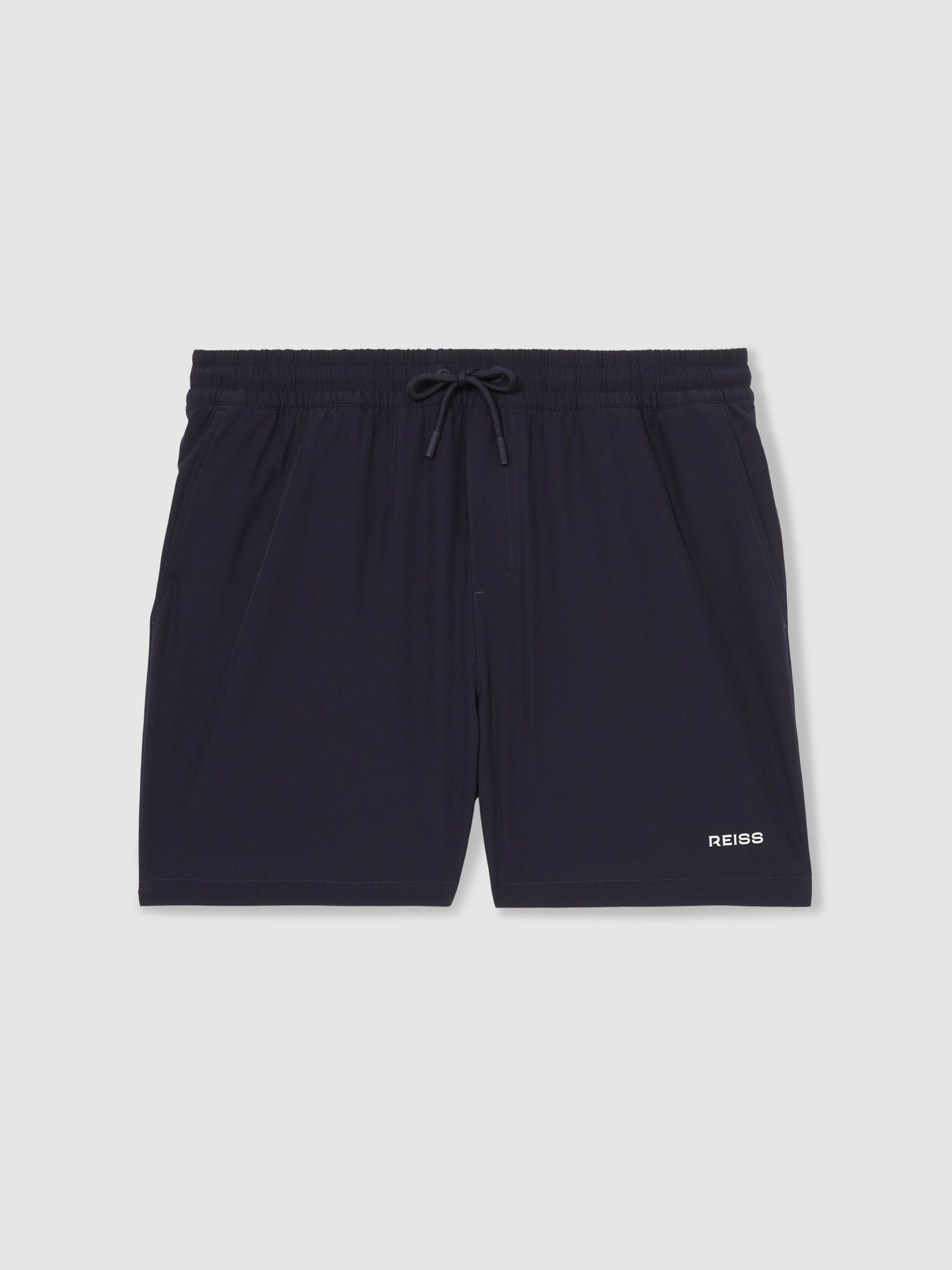 Logo Print Swim Shorts in Navy - Image 2 of 7