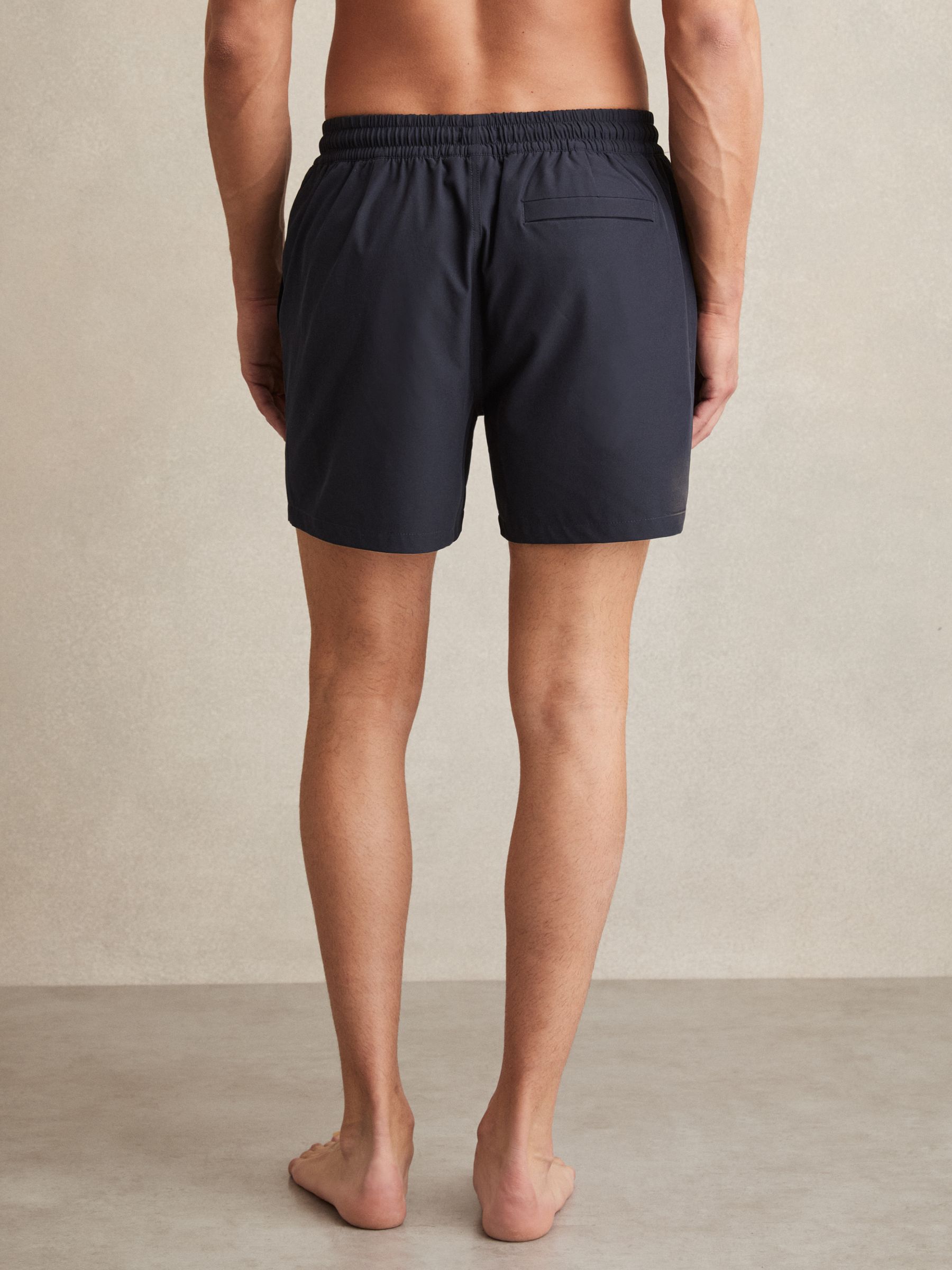 Logo Print Swim Shorts in Navy - Image 6 of 7