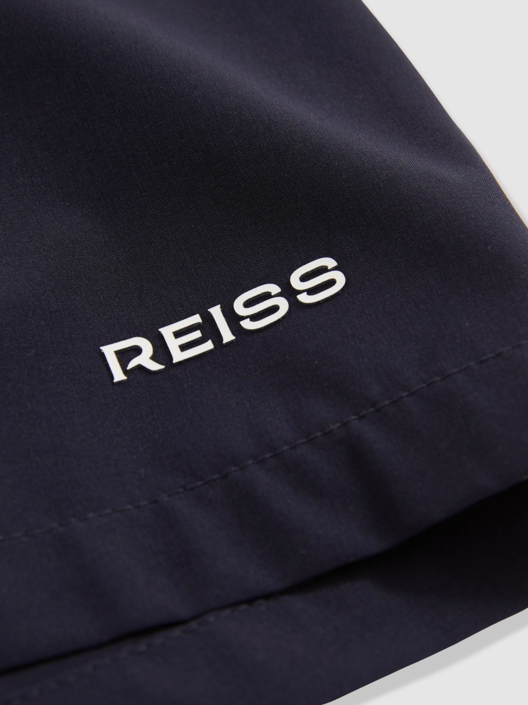 Logo Print Swim Shorts in Navy - Image 7 of 7