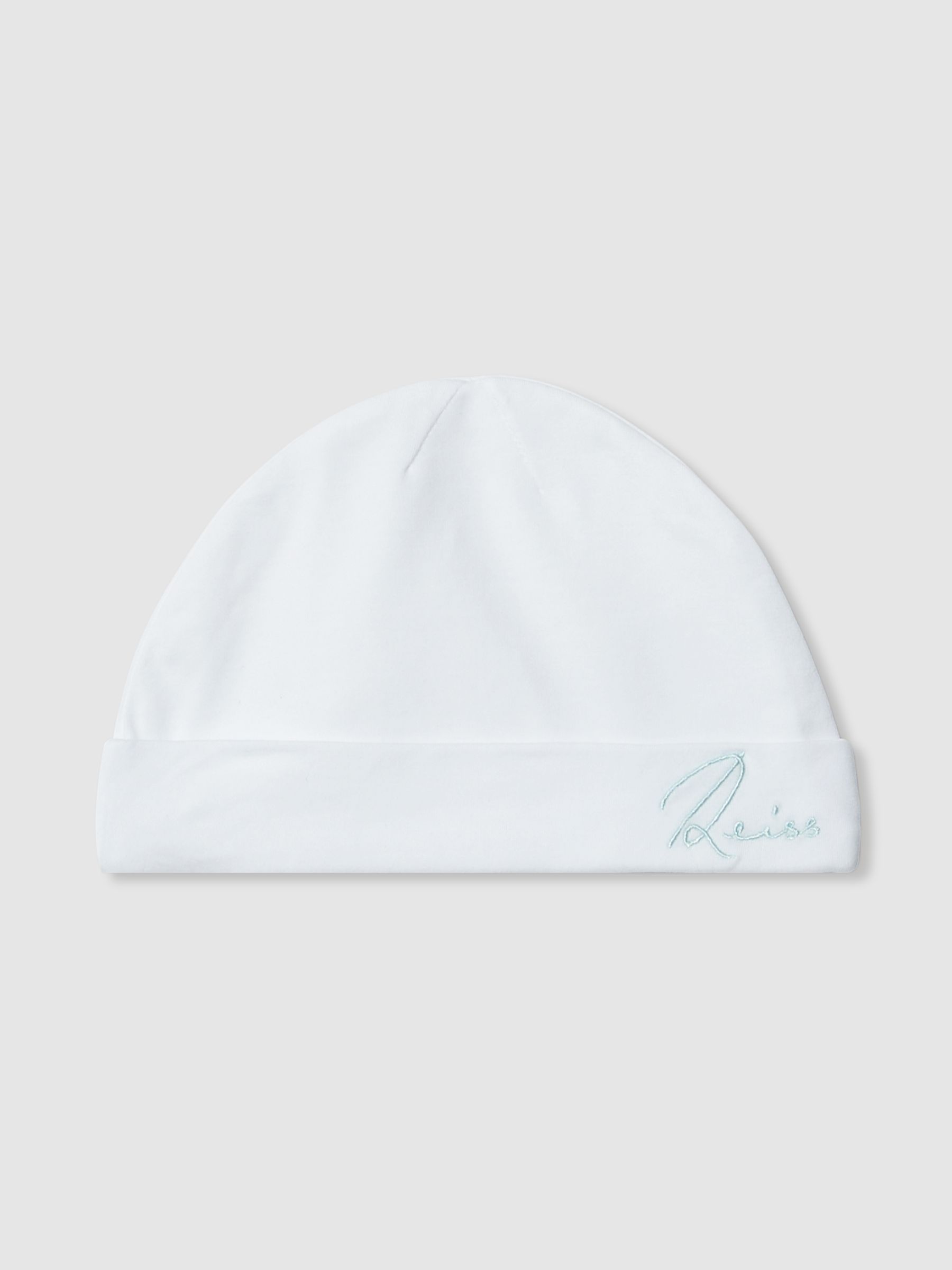 Hat, Bib And Mittens Set in White - Image 2 of 5