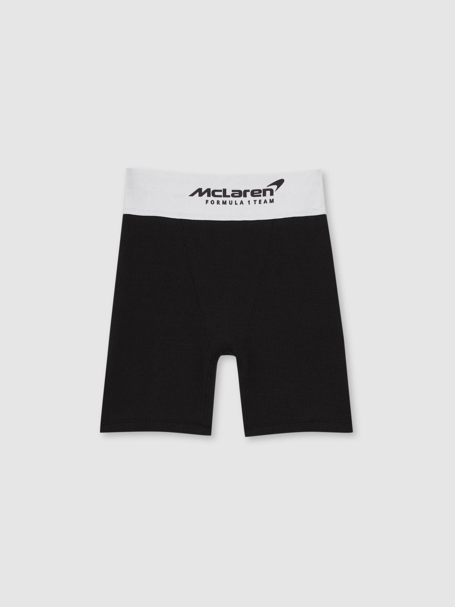 3-9 yrs McLaren F1 Team Ribbed Cycle Shorts in Black - Image 2 of 6