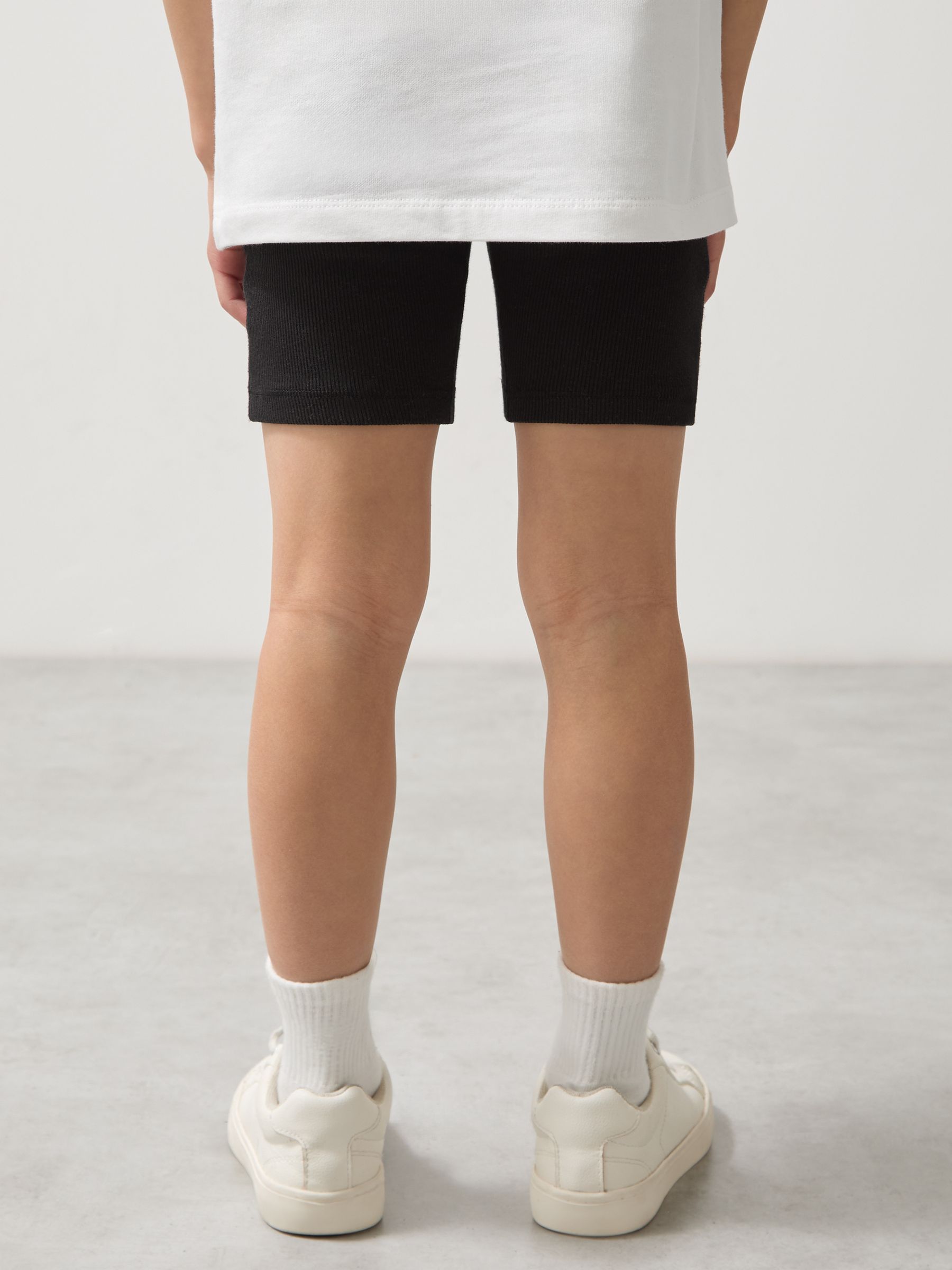 3-9 yrs McLaren F1 Team Ribbed Cycle Shorts in Black - Image 4 of 6